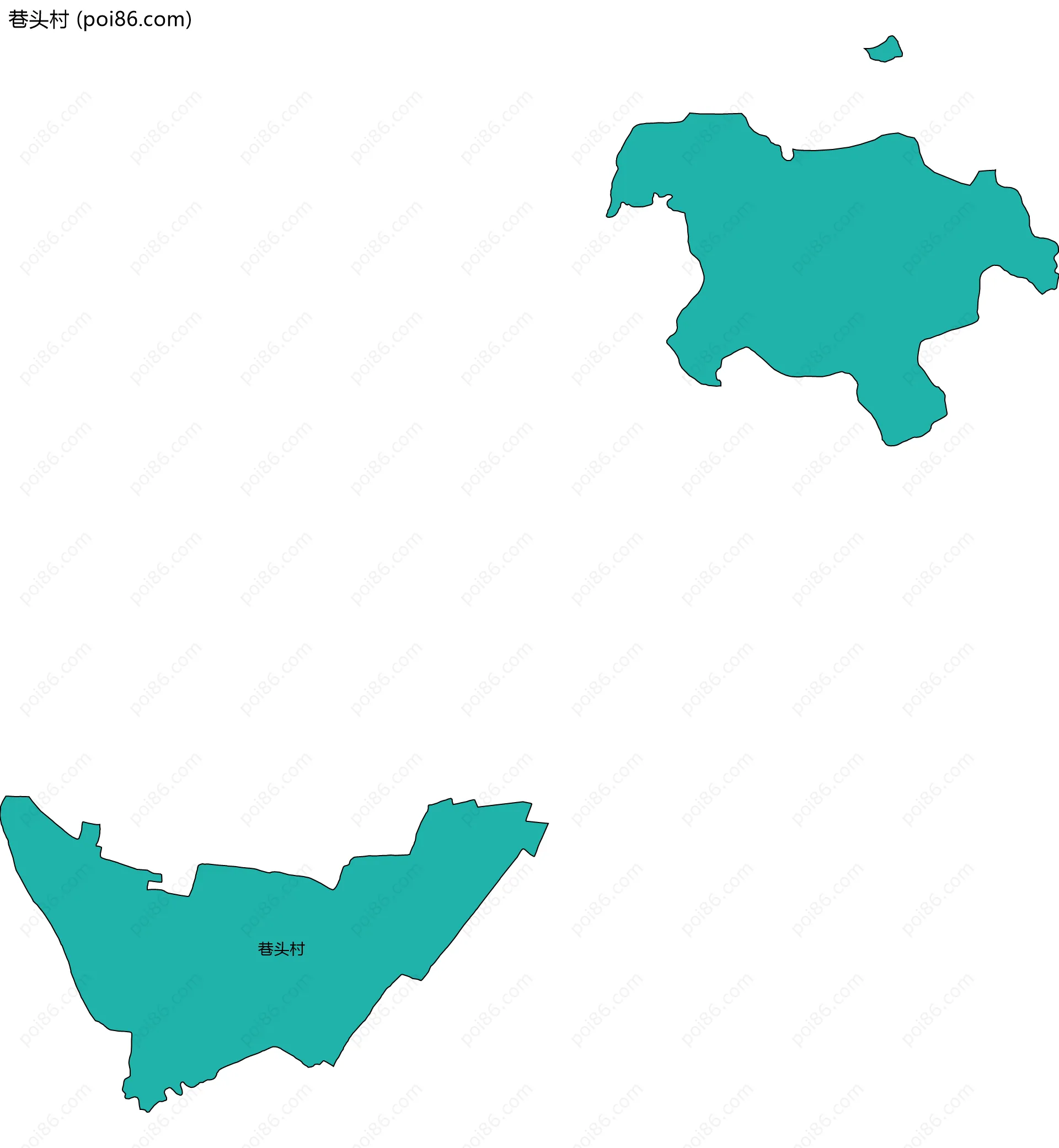 巷头村边界地图