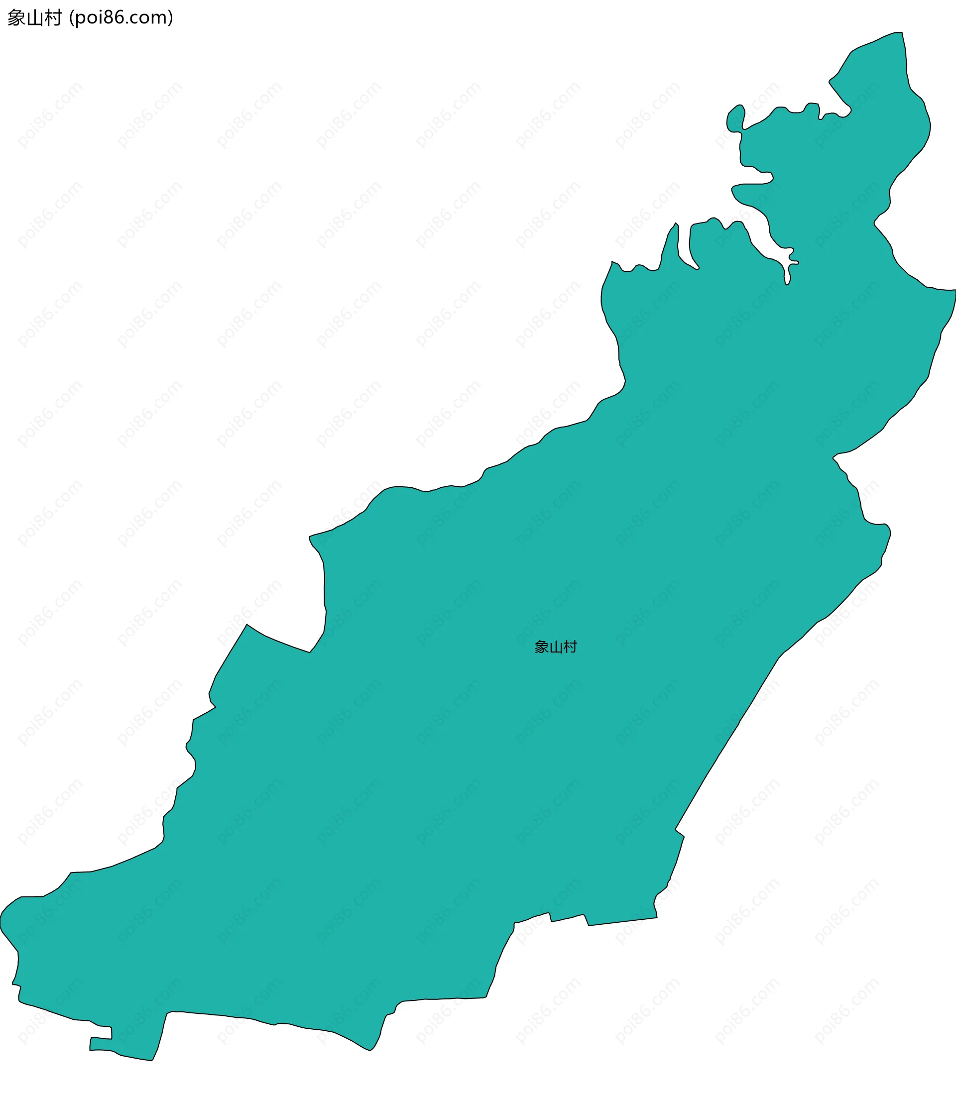 象山村边界地图