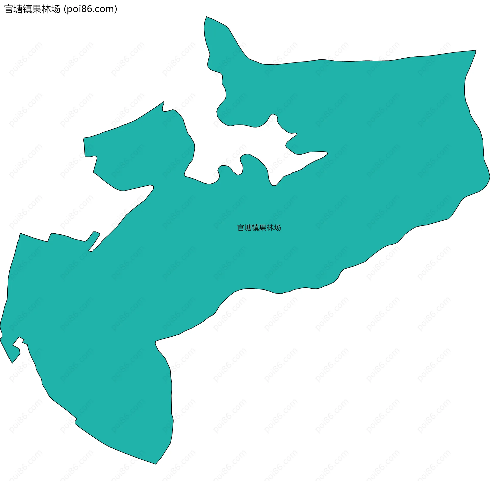 官塘镇果林场边界地图
