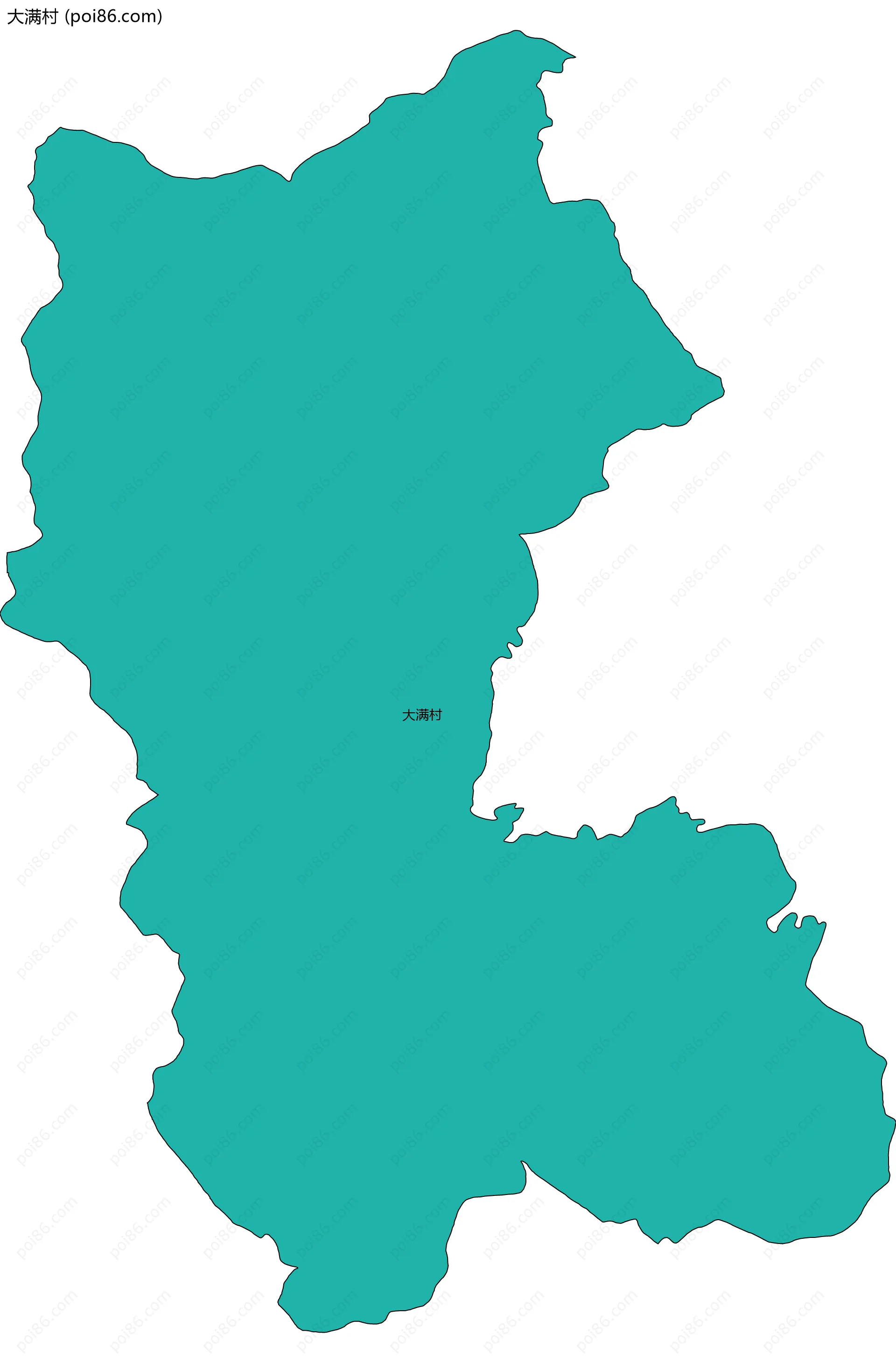 大满村边界地图