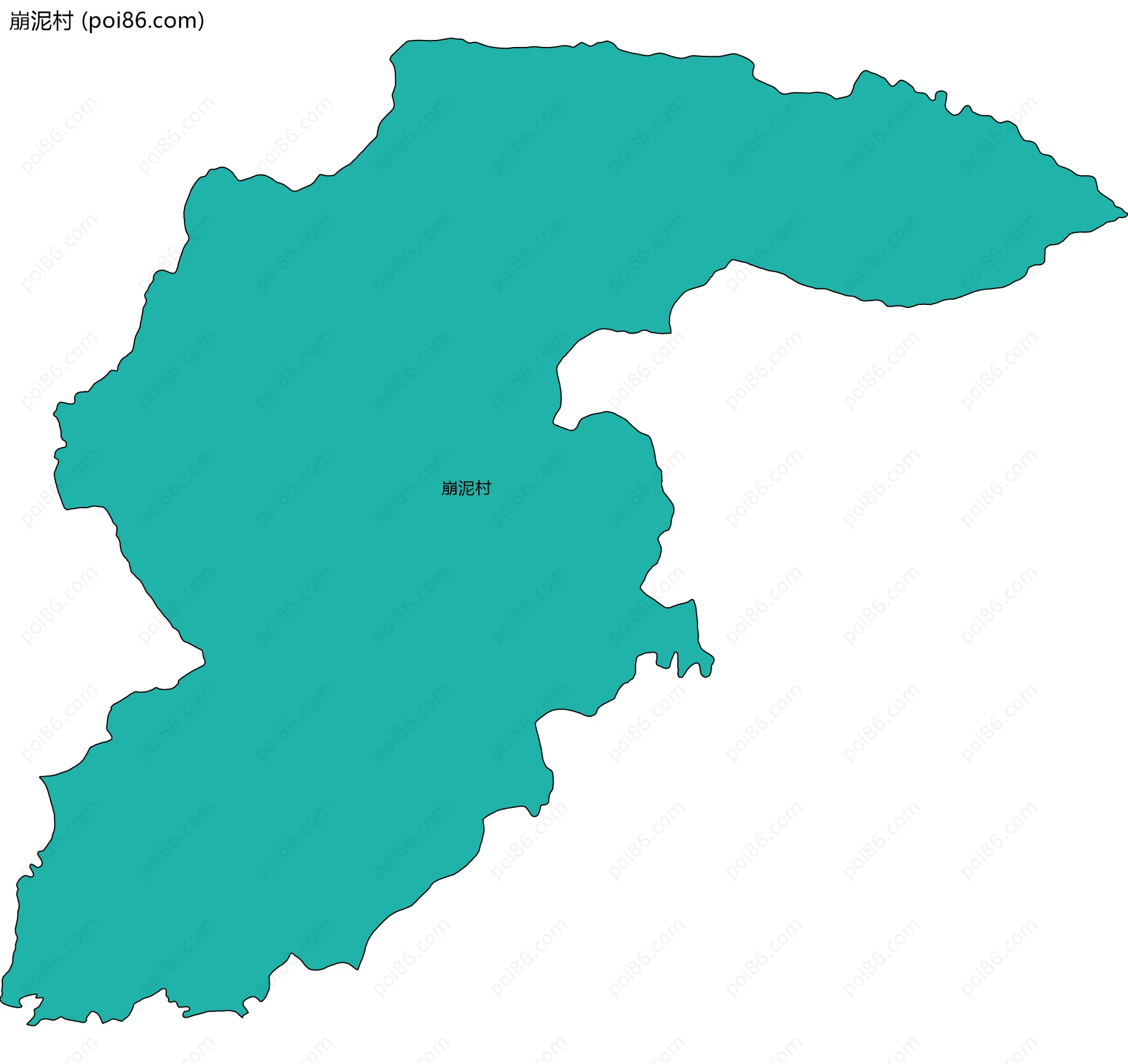 崩泥村边界地图