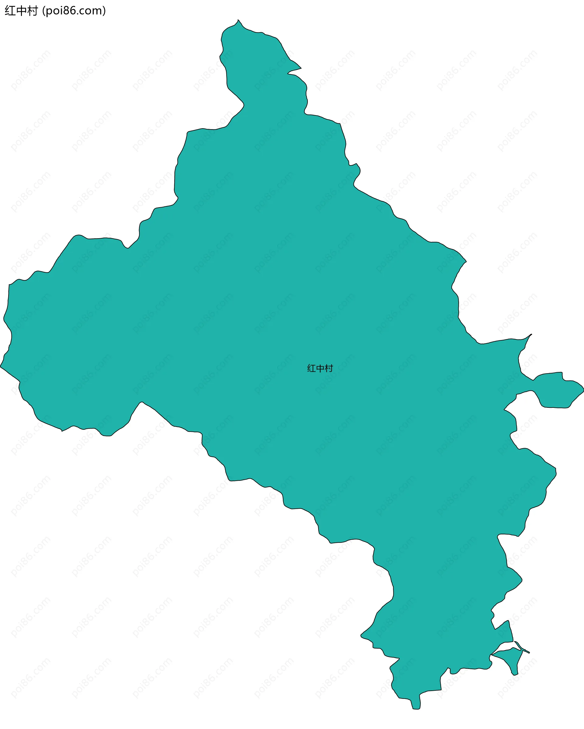 红中村边界地图