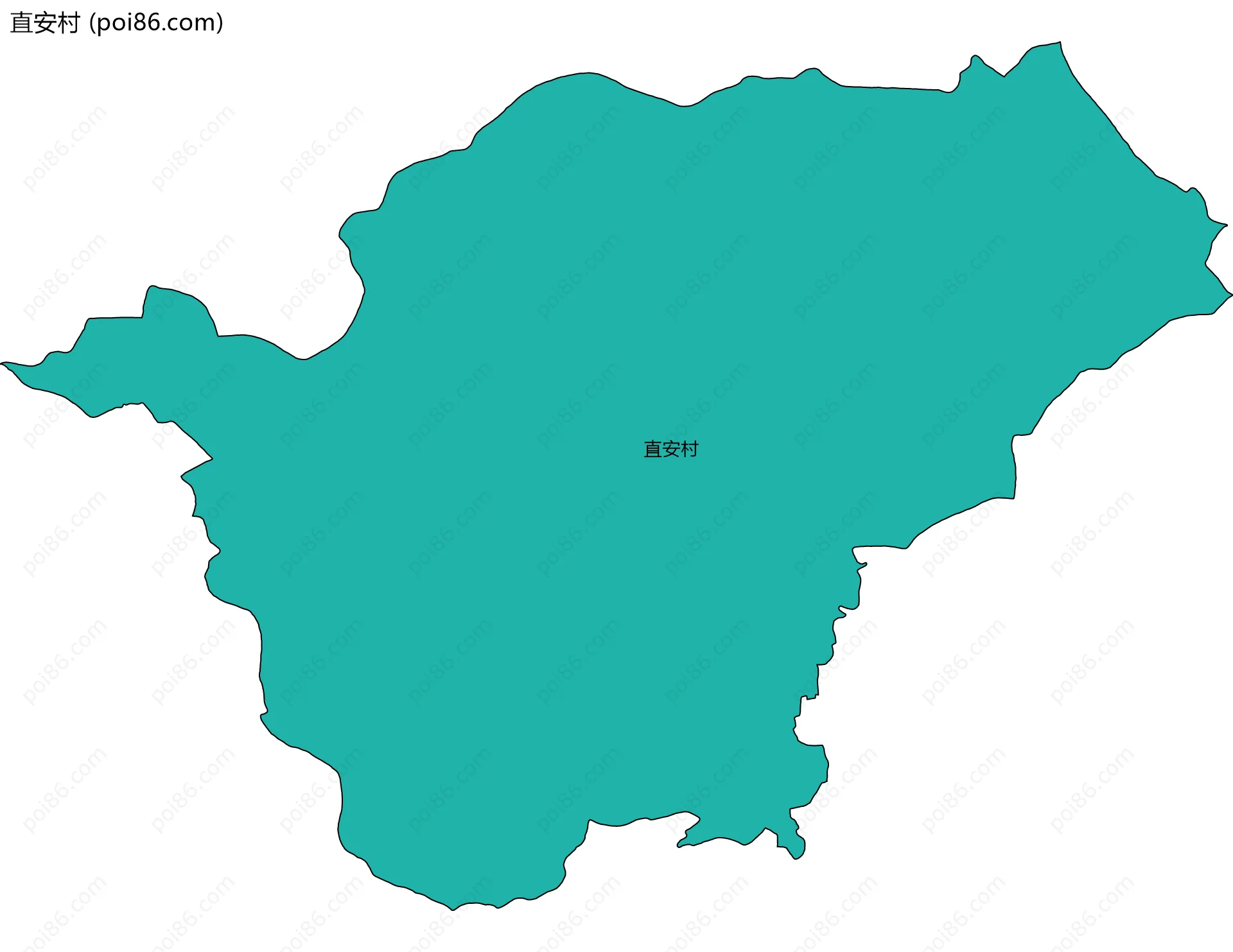 直安村边界地图