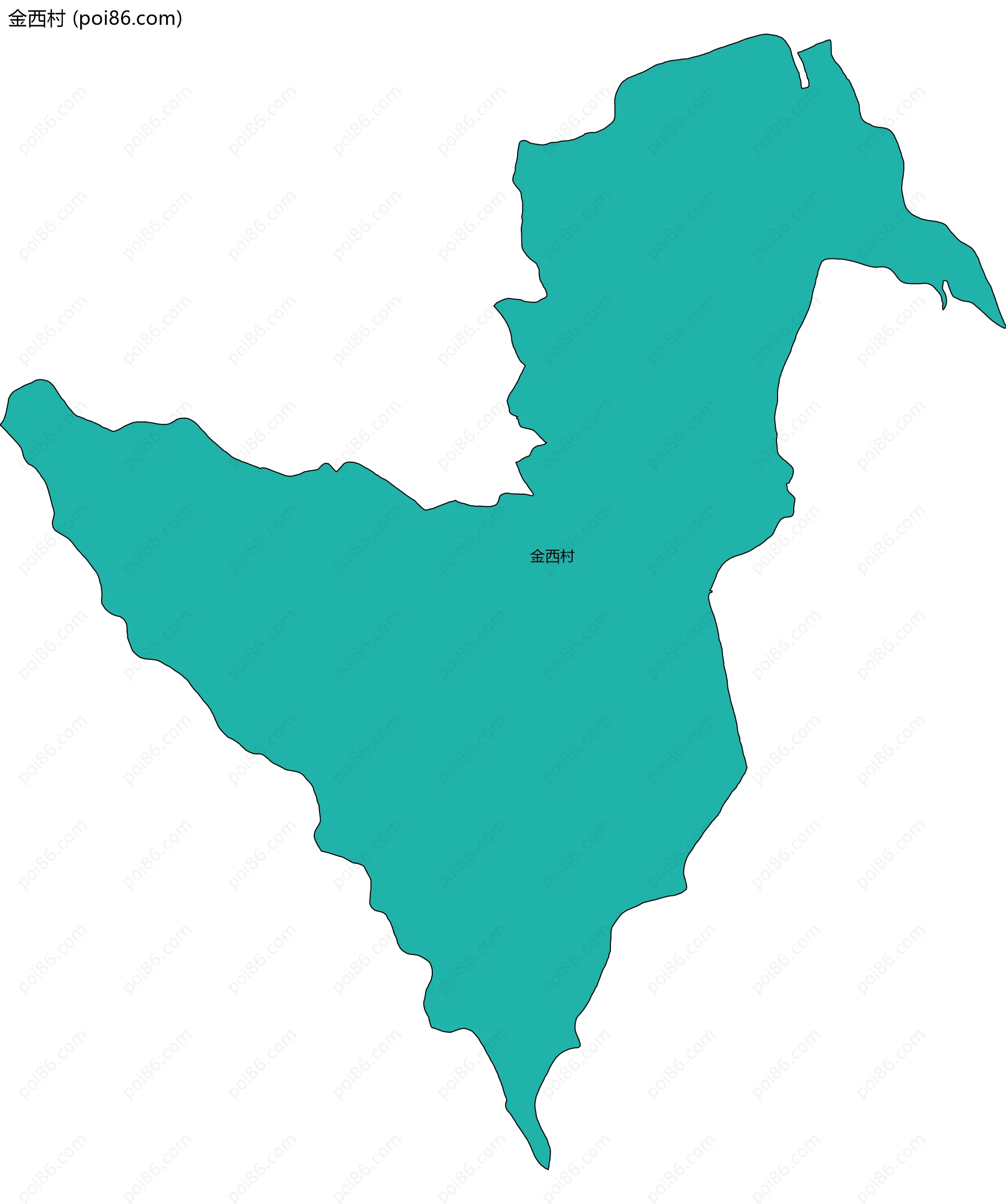 金西村边界地图
