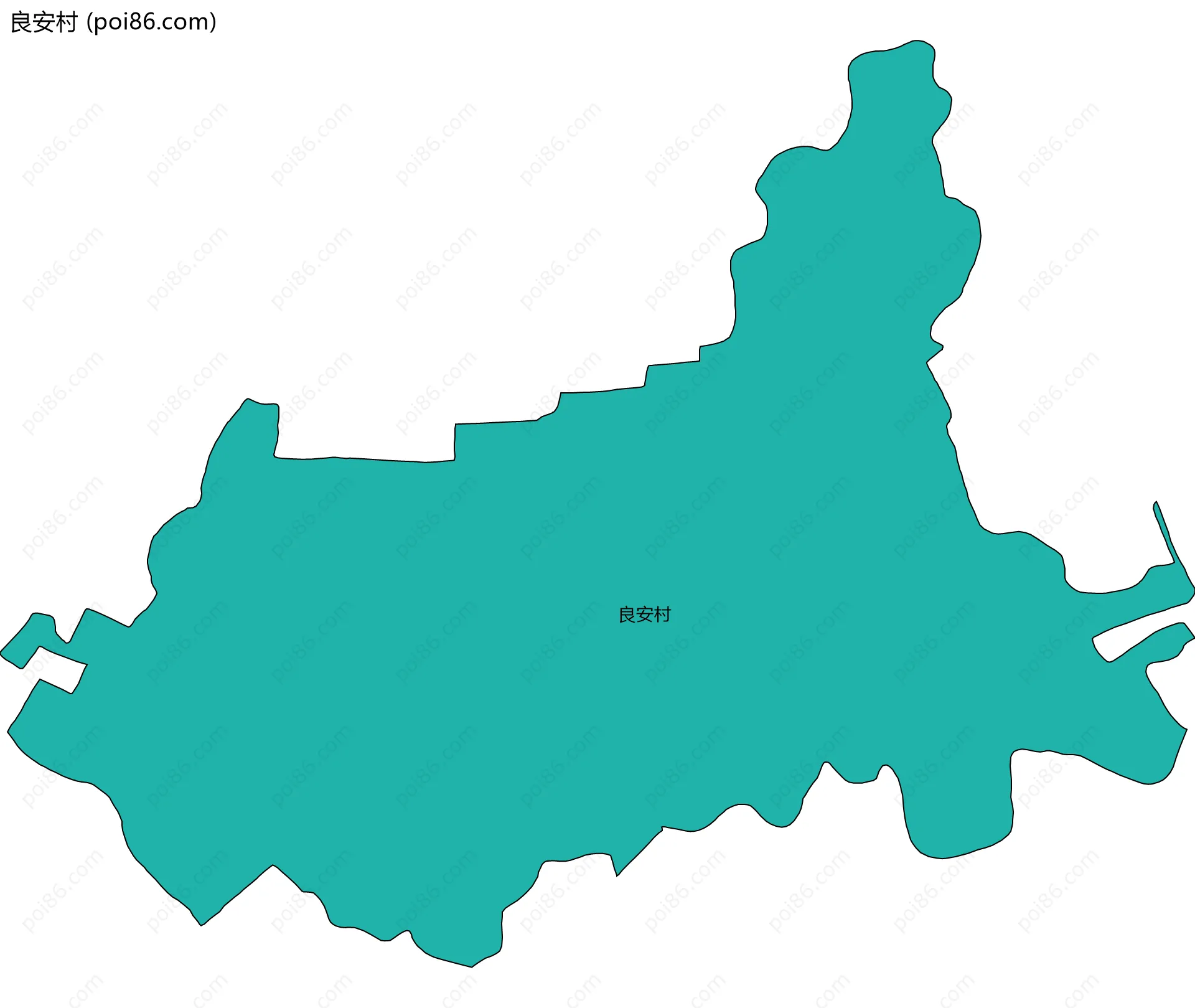 良安村边界地图