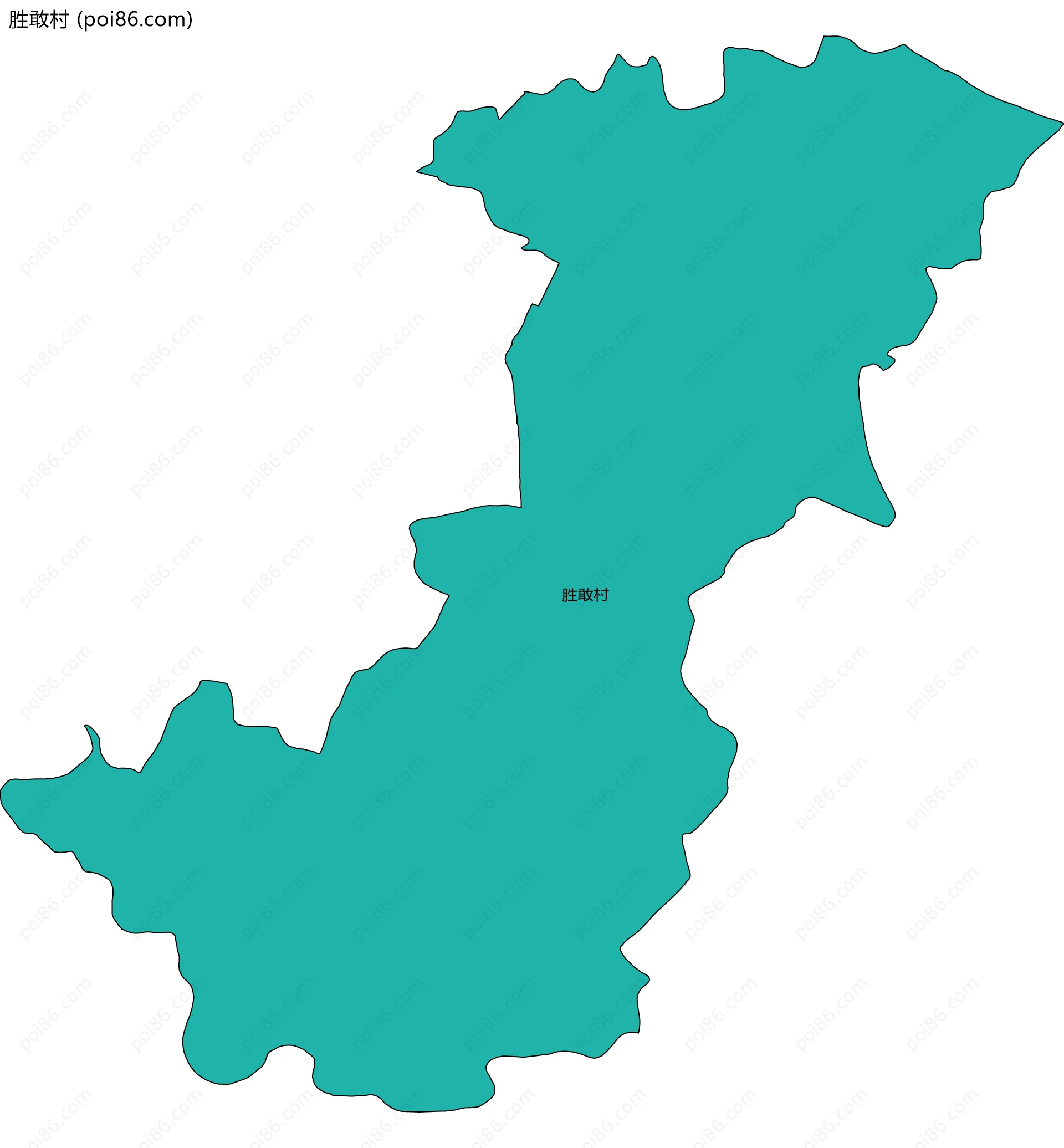 胜敢村边界地图