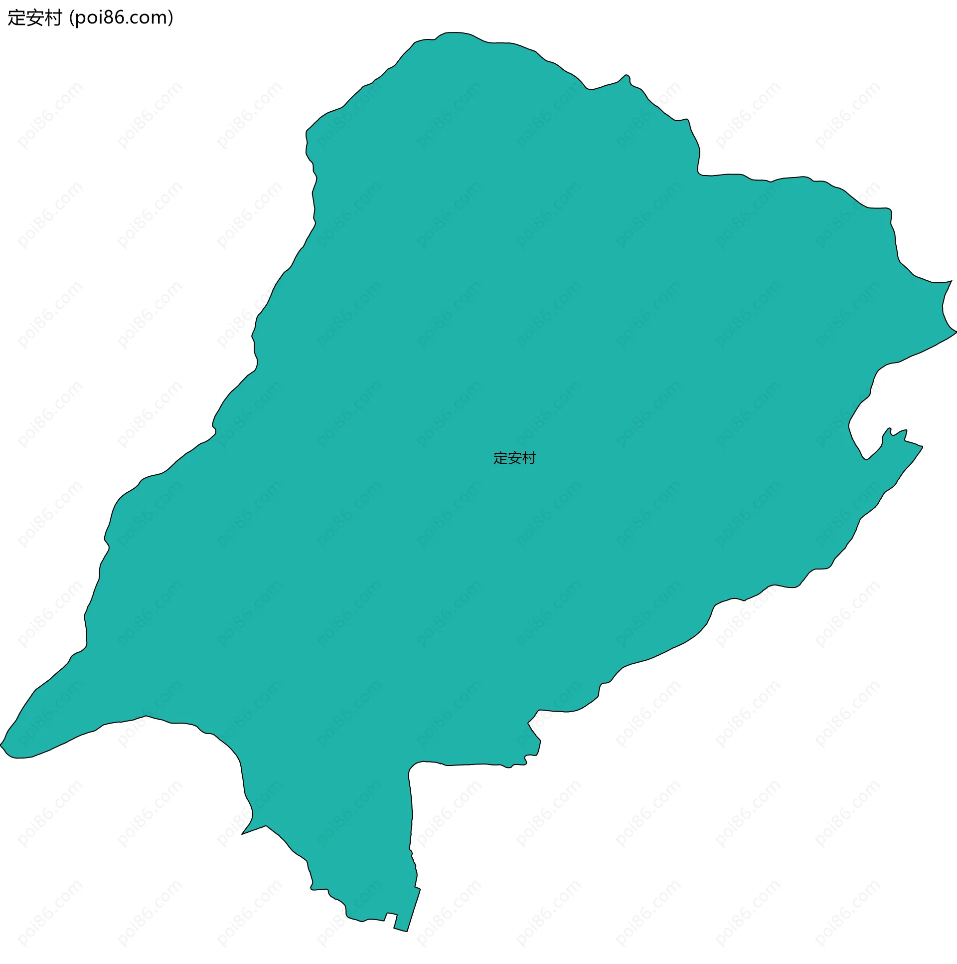 定安村边界地图