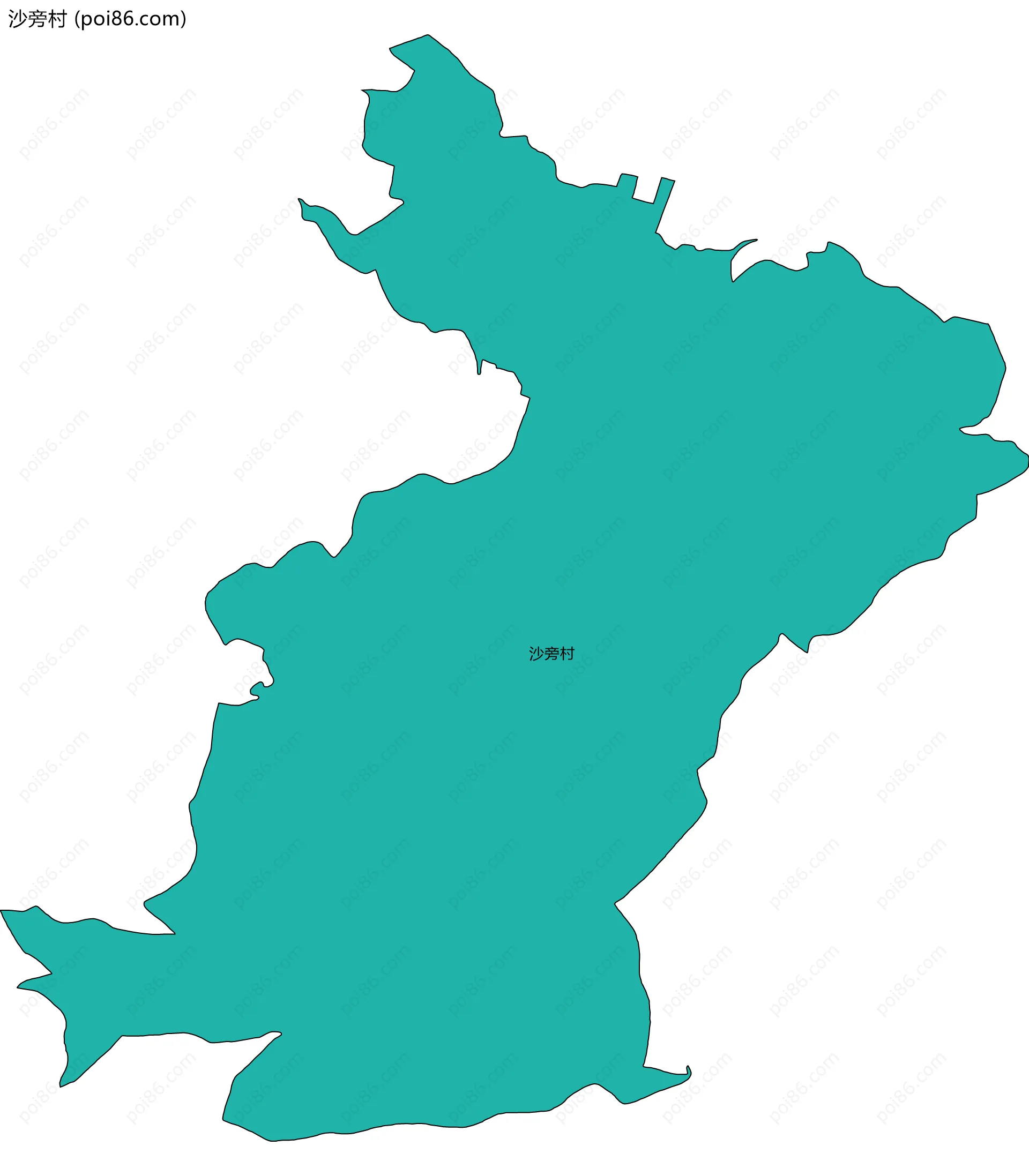 沙旁村边界地图