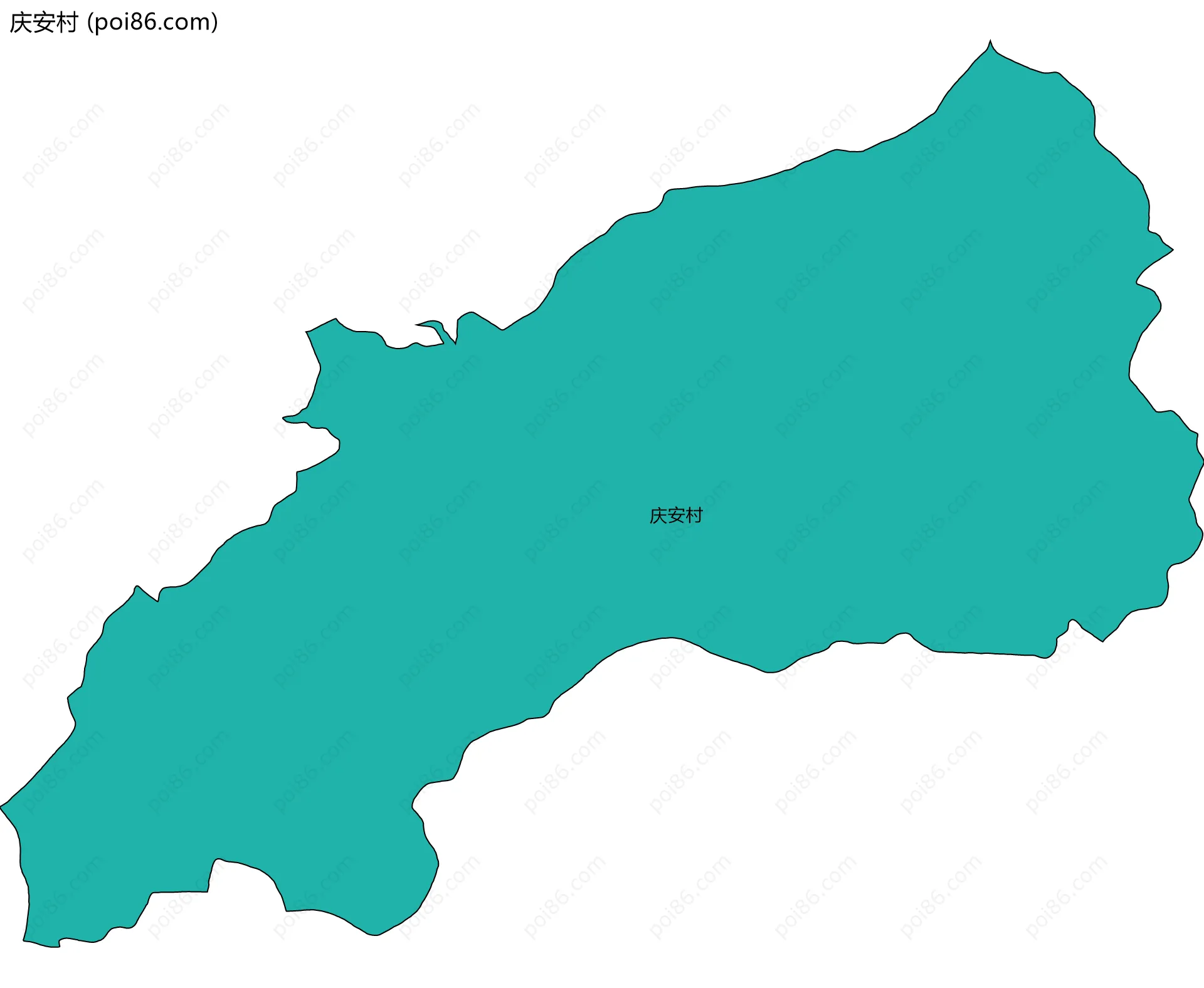 庆安村边界地图