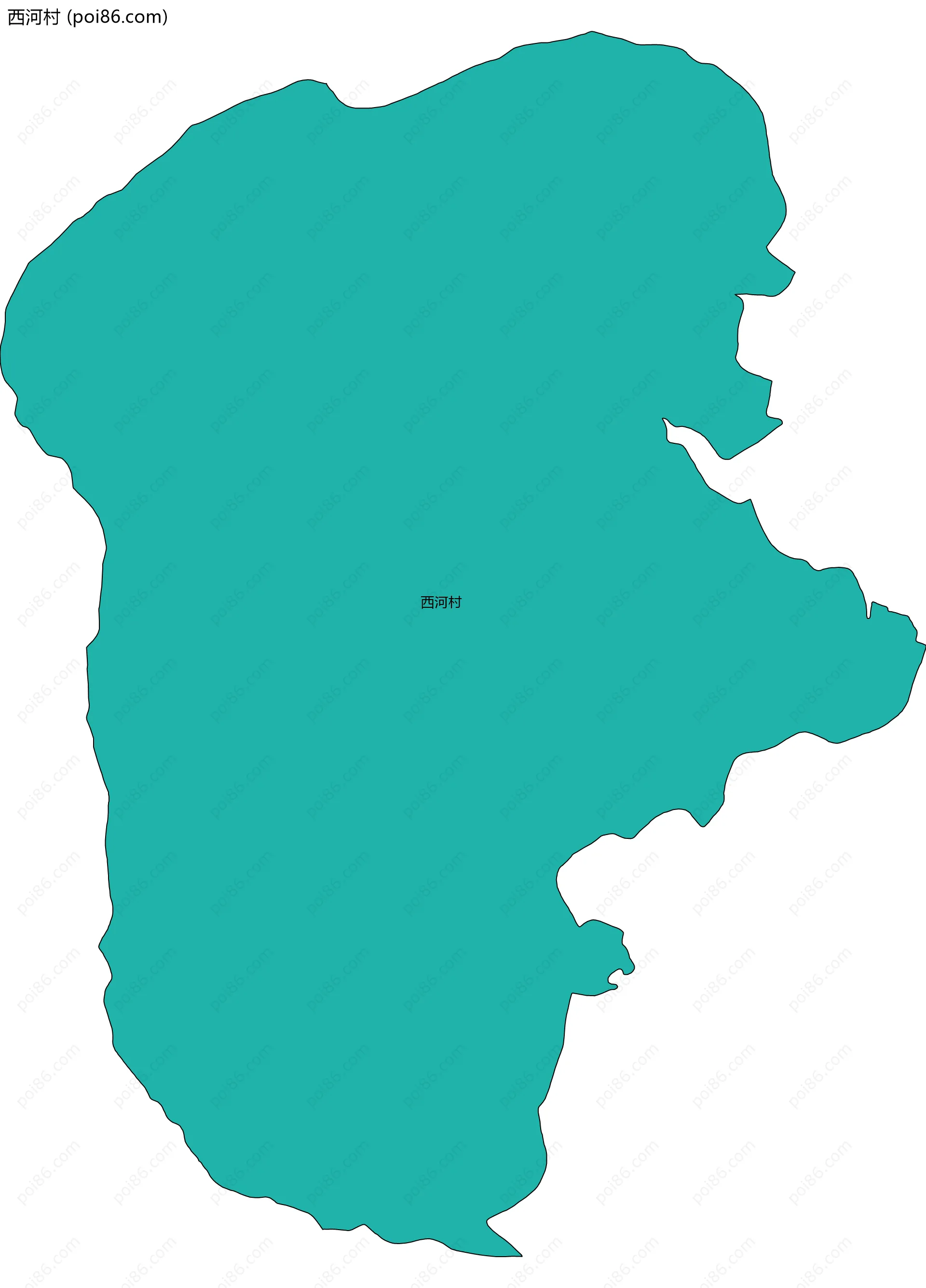 西河村边界地图