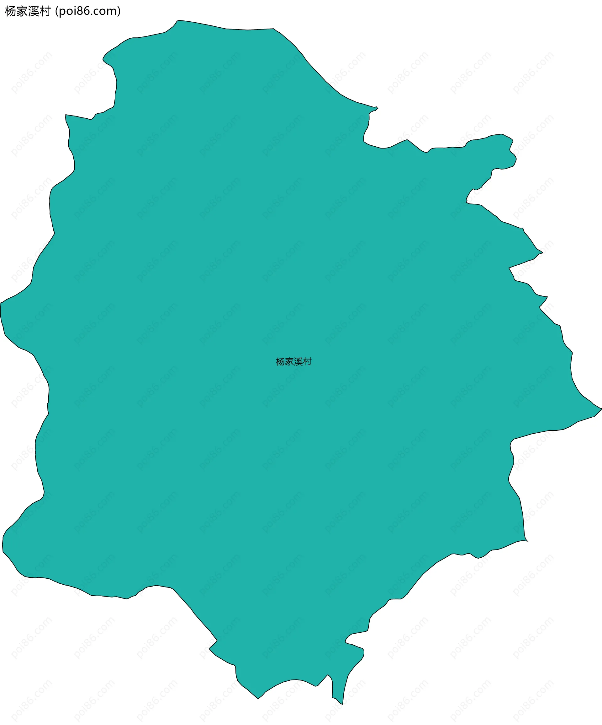 杨家溪村边界地图