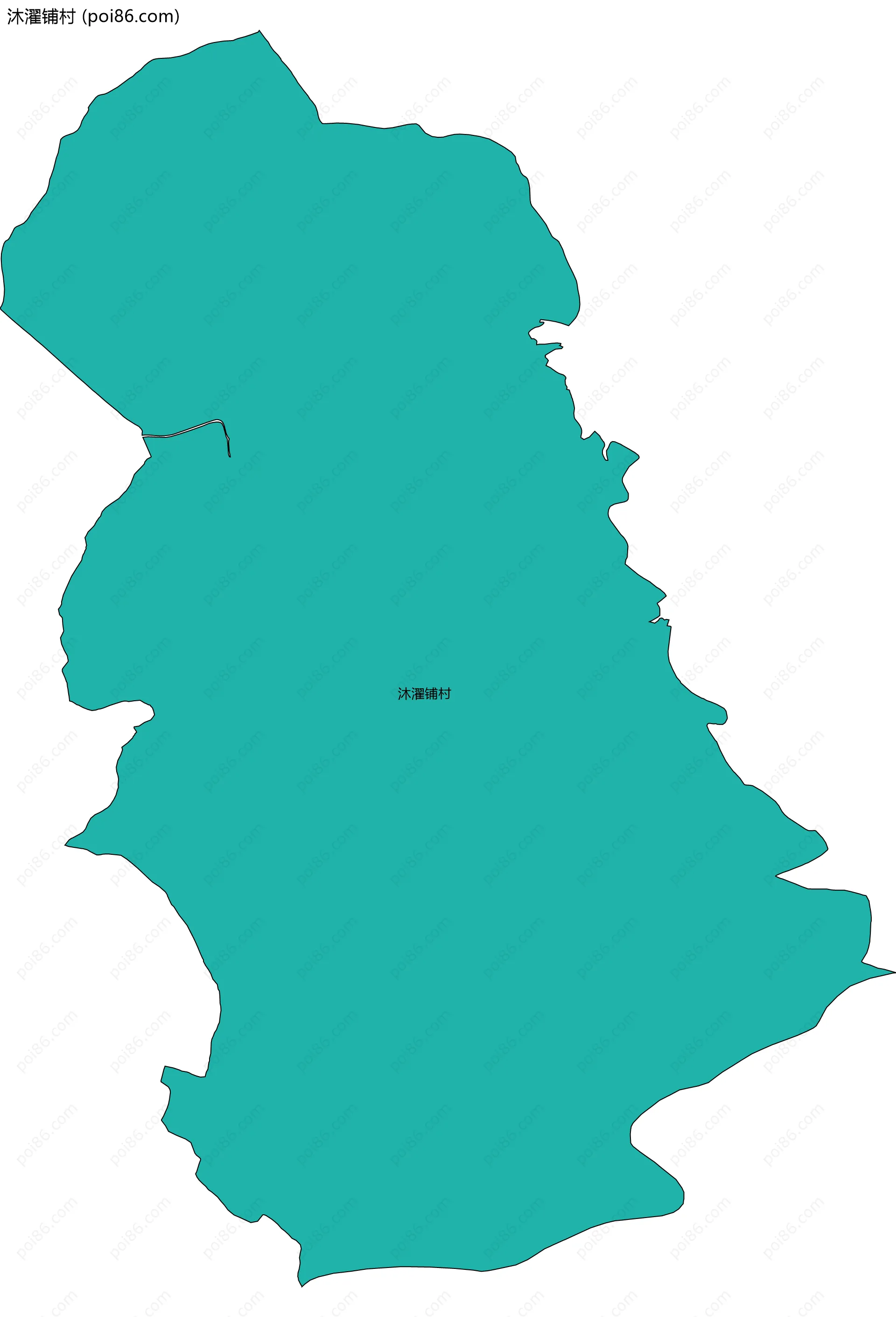 沐濯铺村边界地图
