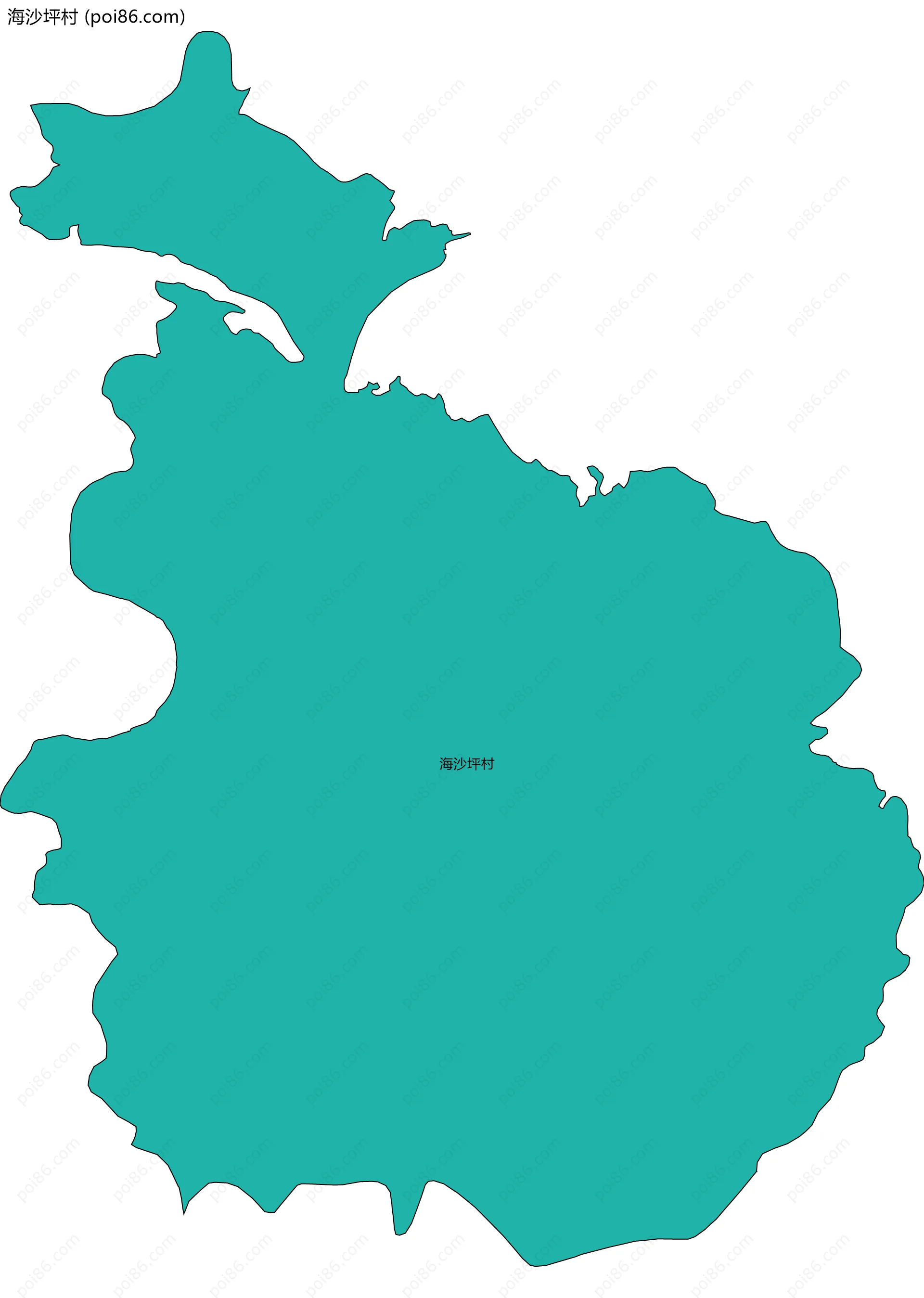 海沙坪村边界地图