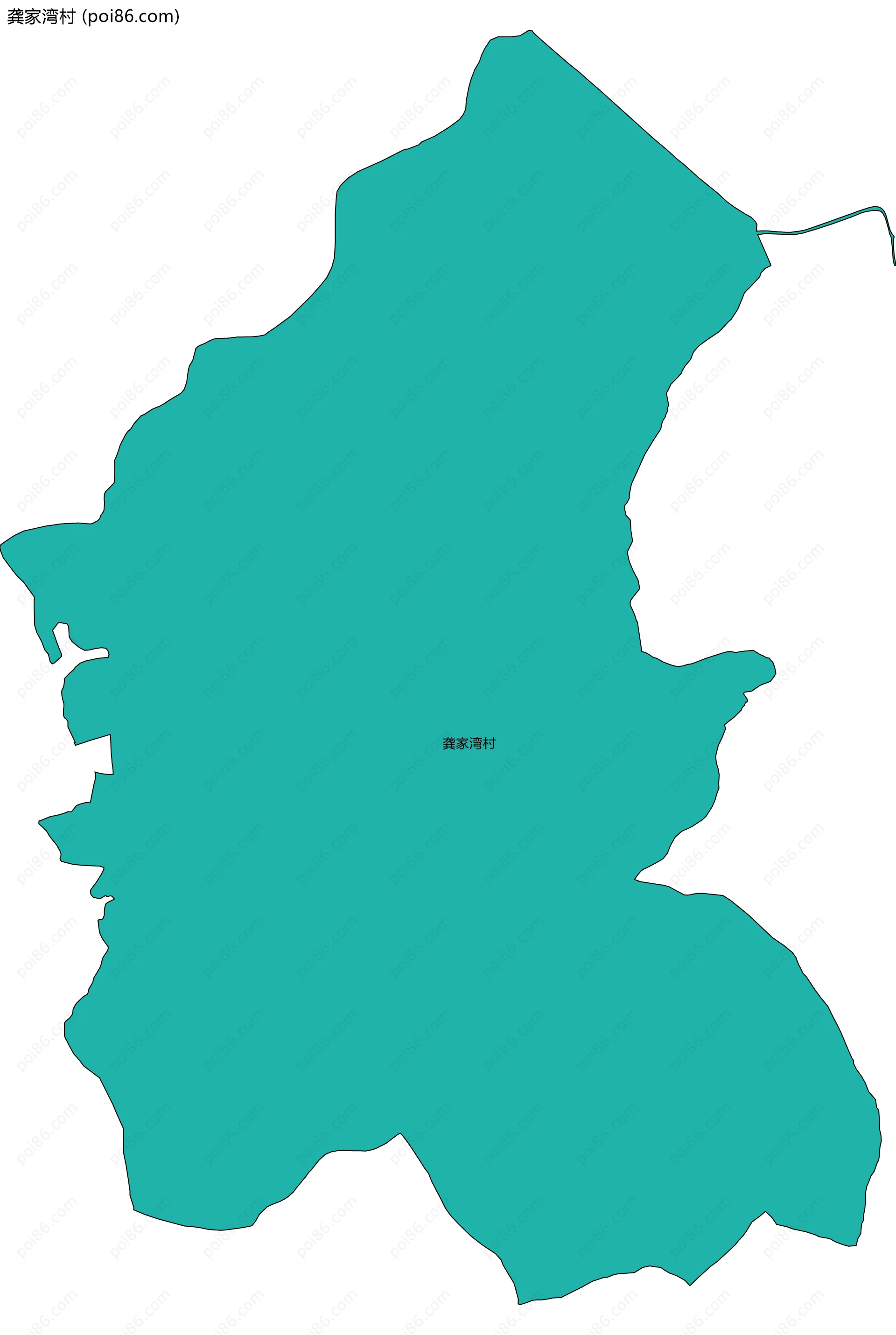 龚家湾村边界地图