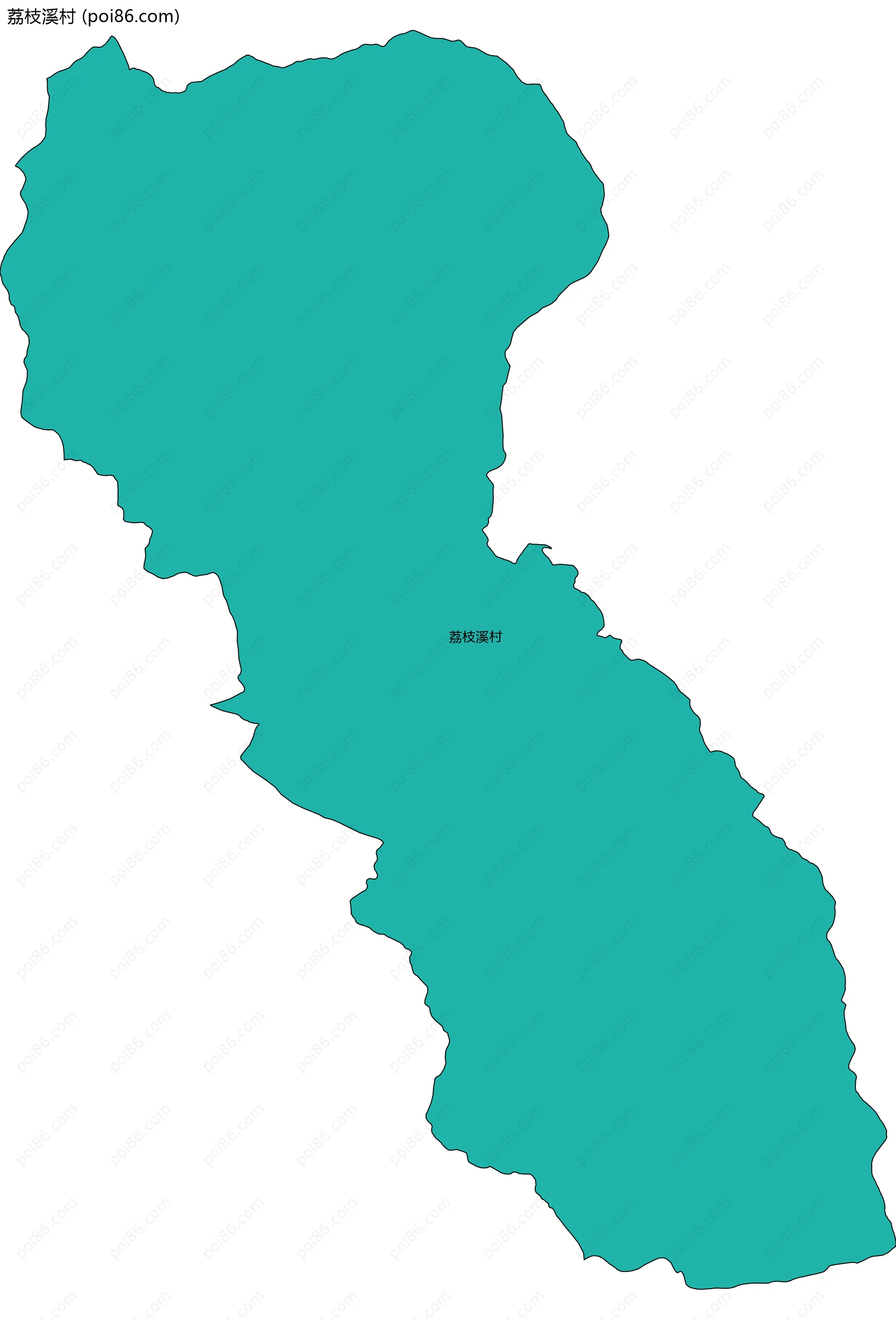 荔枝溪村边界地图