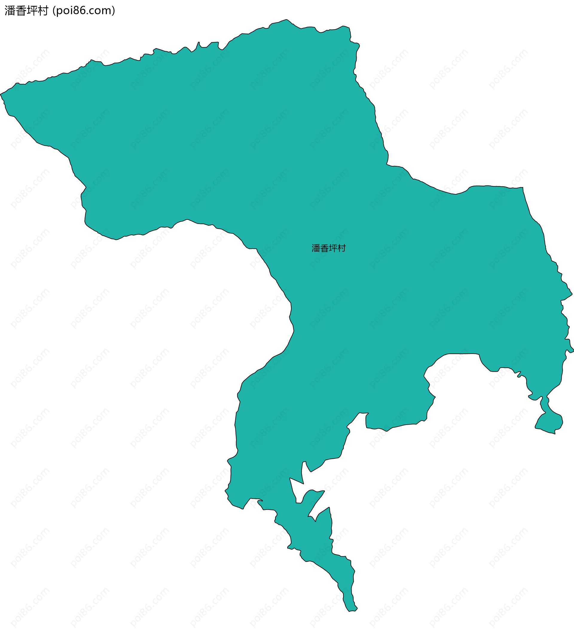 潘香坪村边界地图