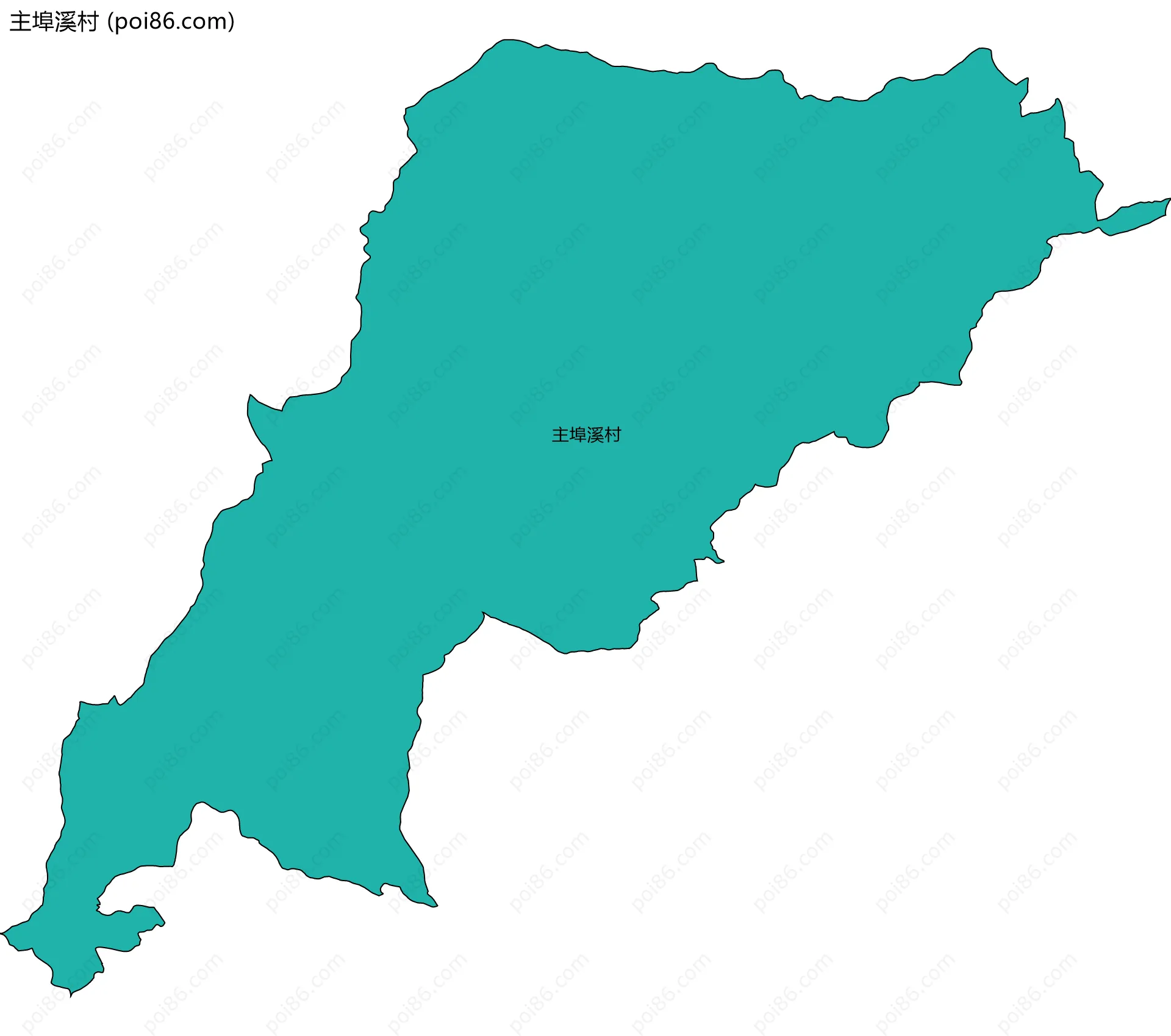 主埠溪村边界地图