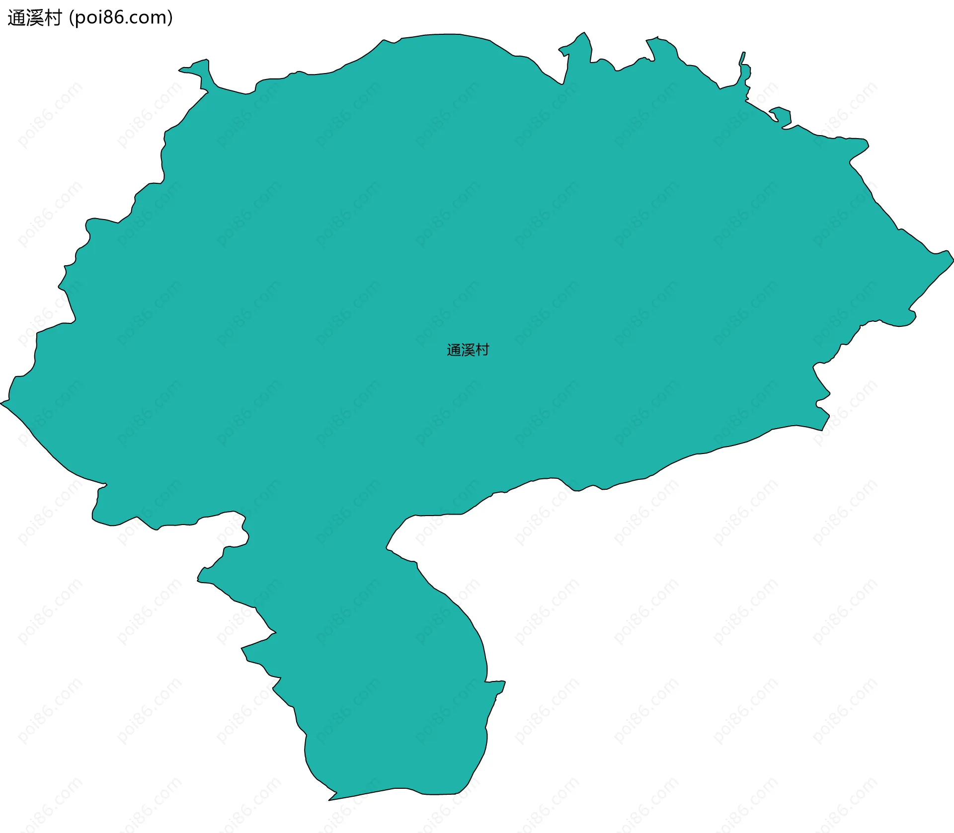 通溪村边界地图
