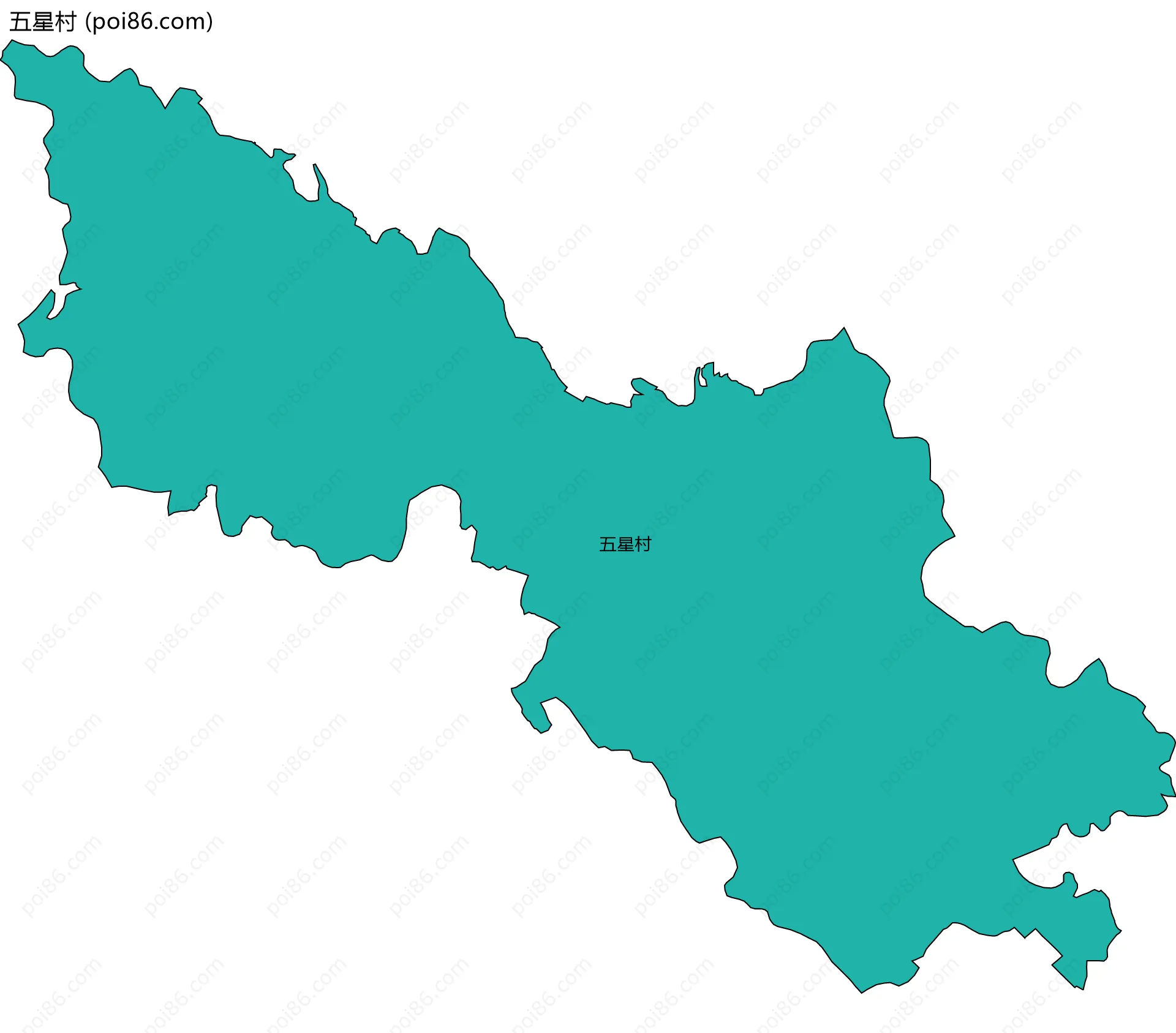 五星村边界地图