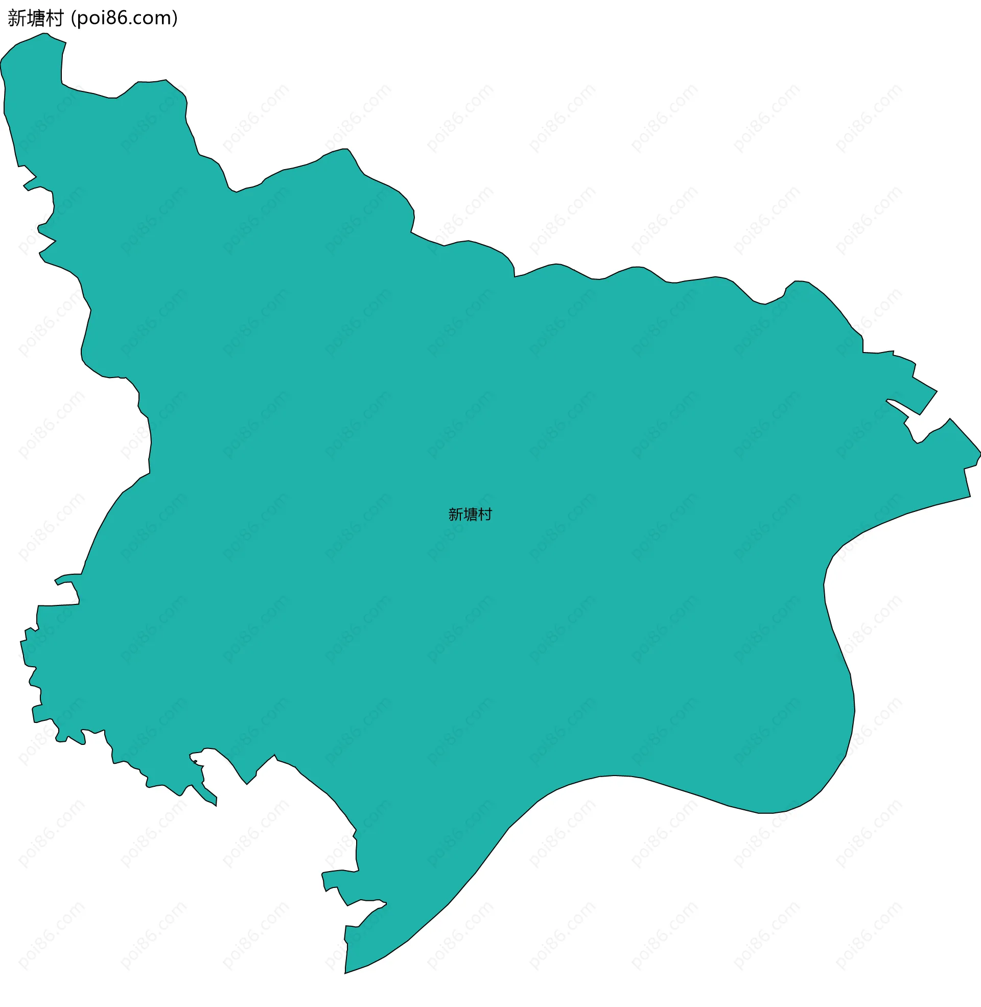 新塘村边界地图