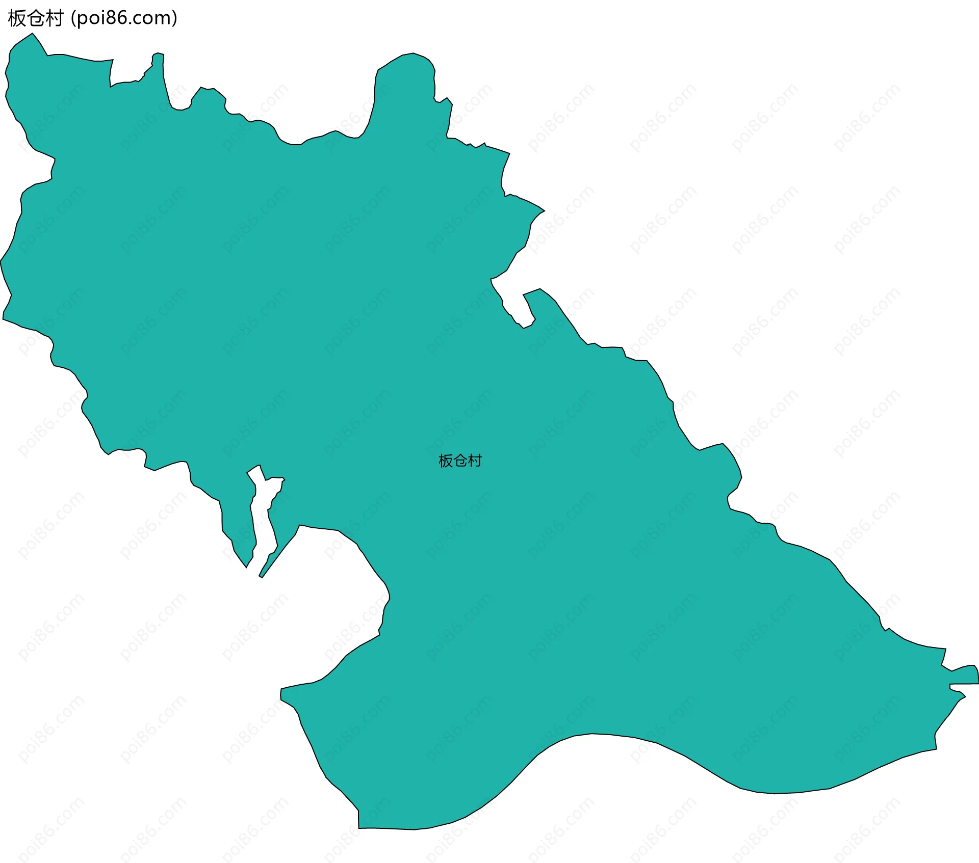 板仓村边界地图