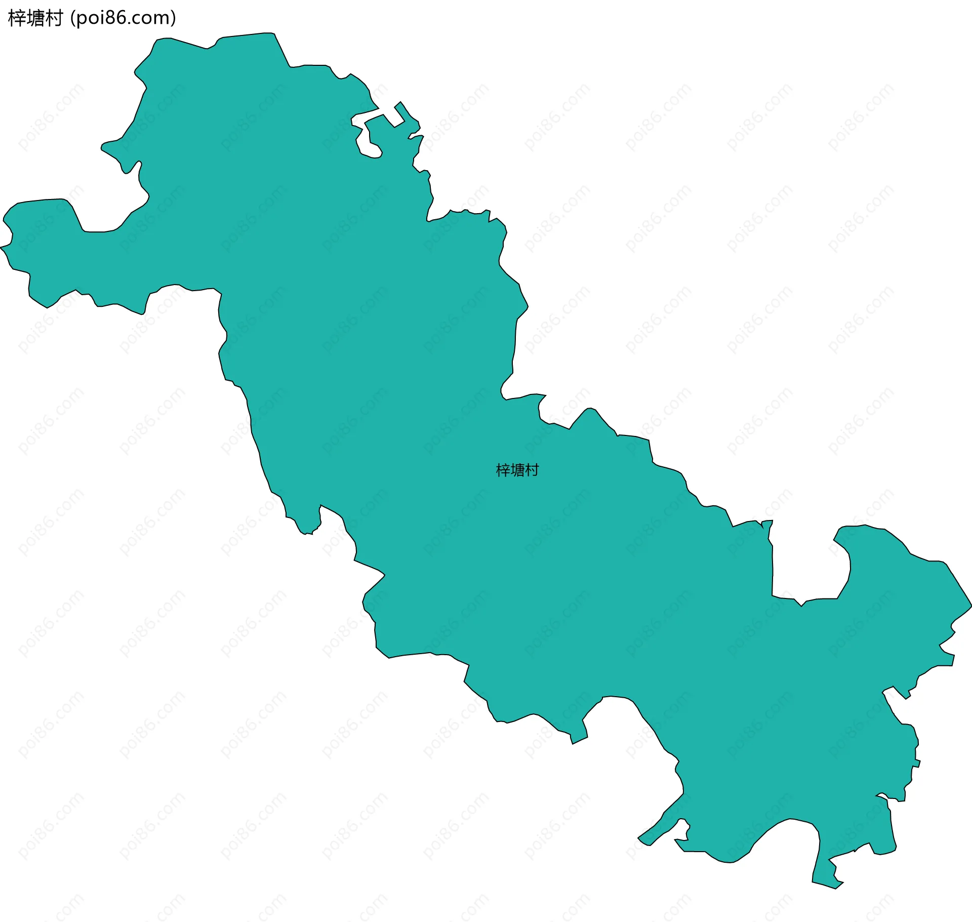 梓塘村边界地图