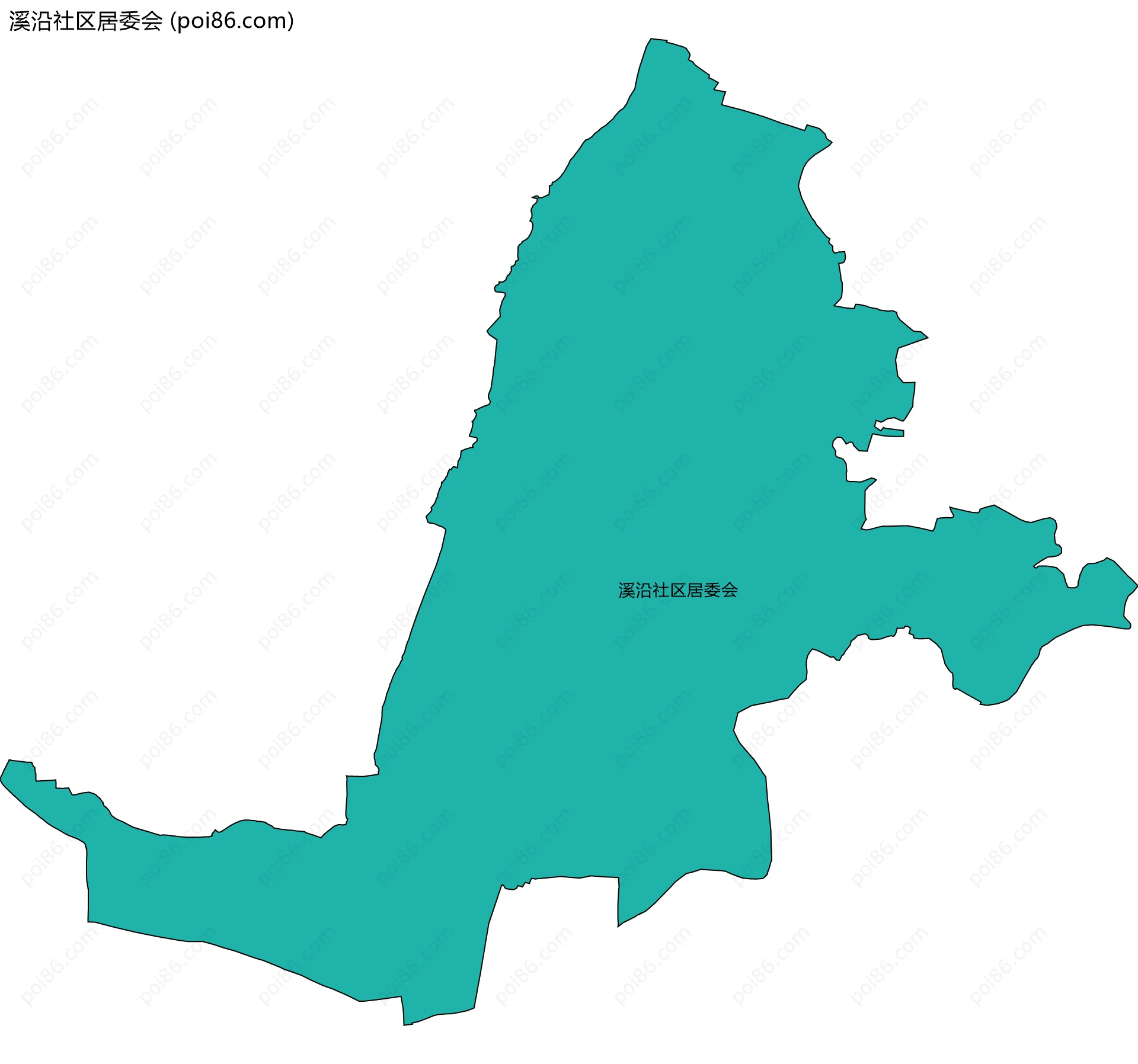 溪沿社区居委会边界地图