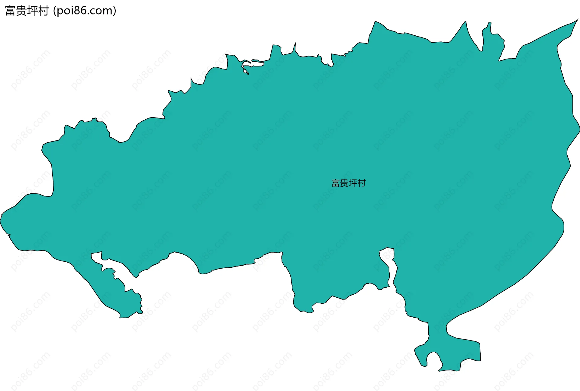富贵坪村边界地图