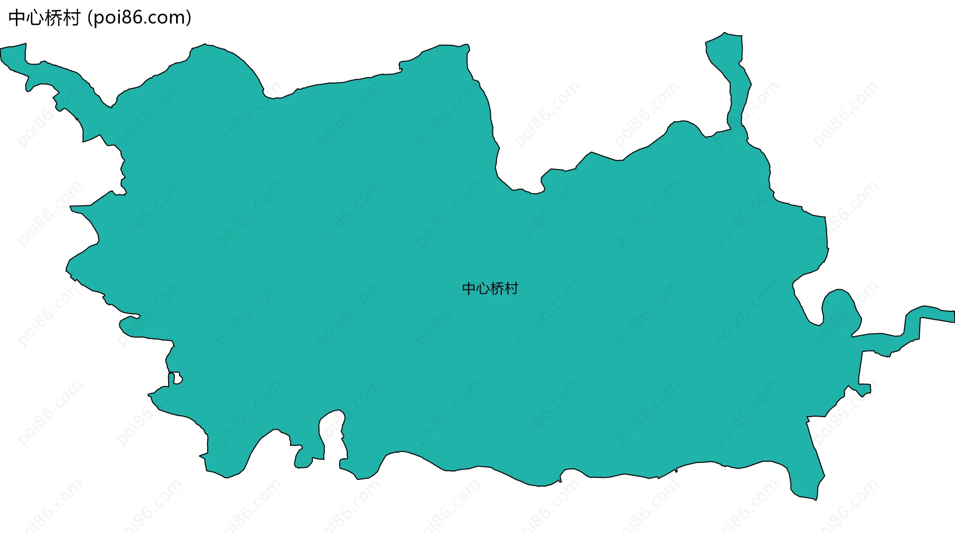 中心桥村边界地图