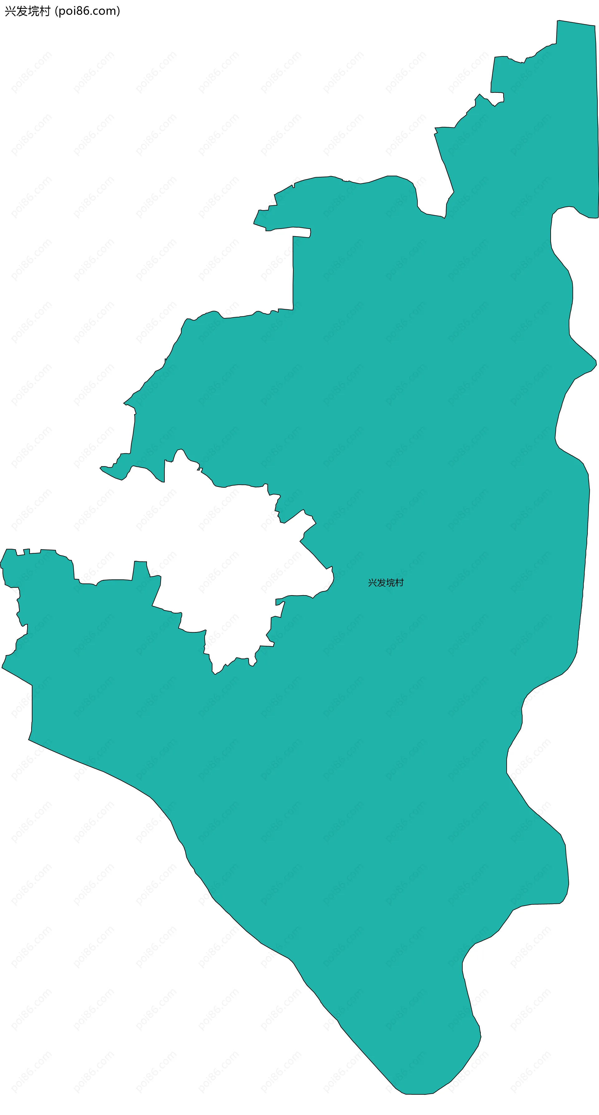 兴发垸村边界地图