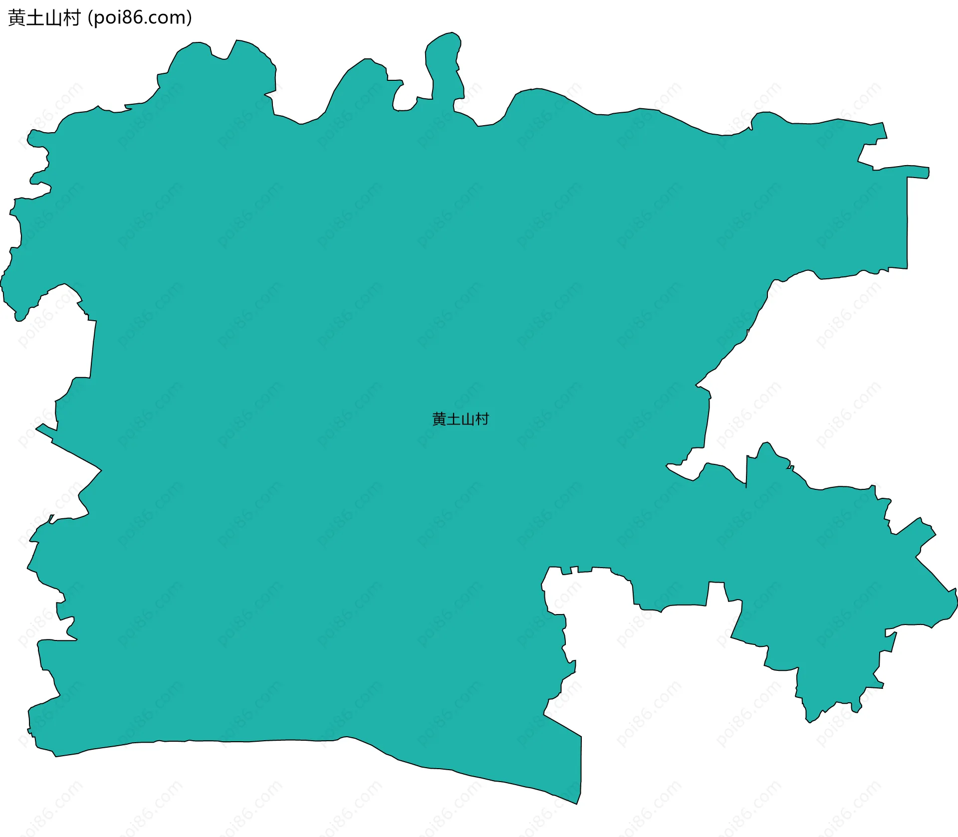 黄土山村边界地图