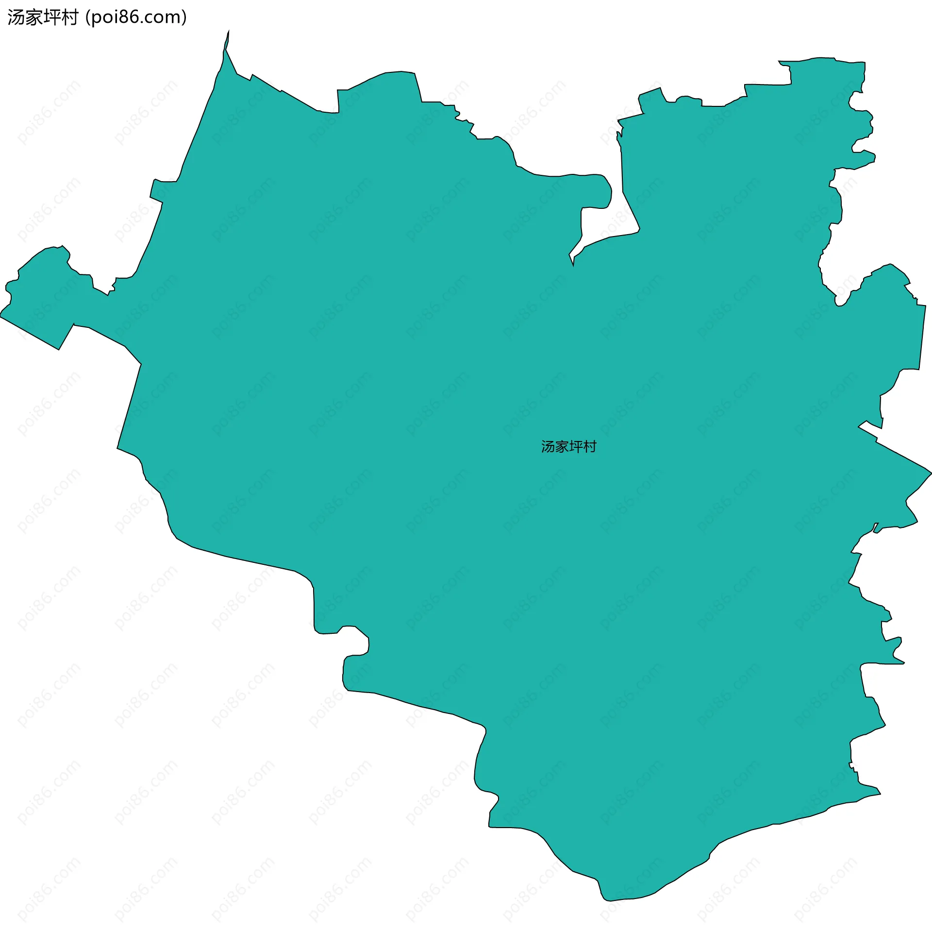 汤家坪村边界地图