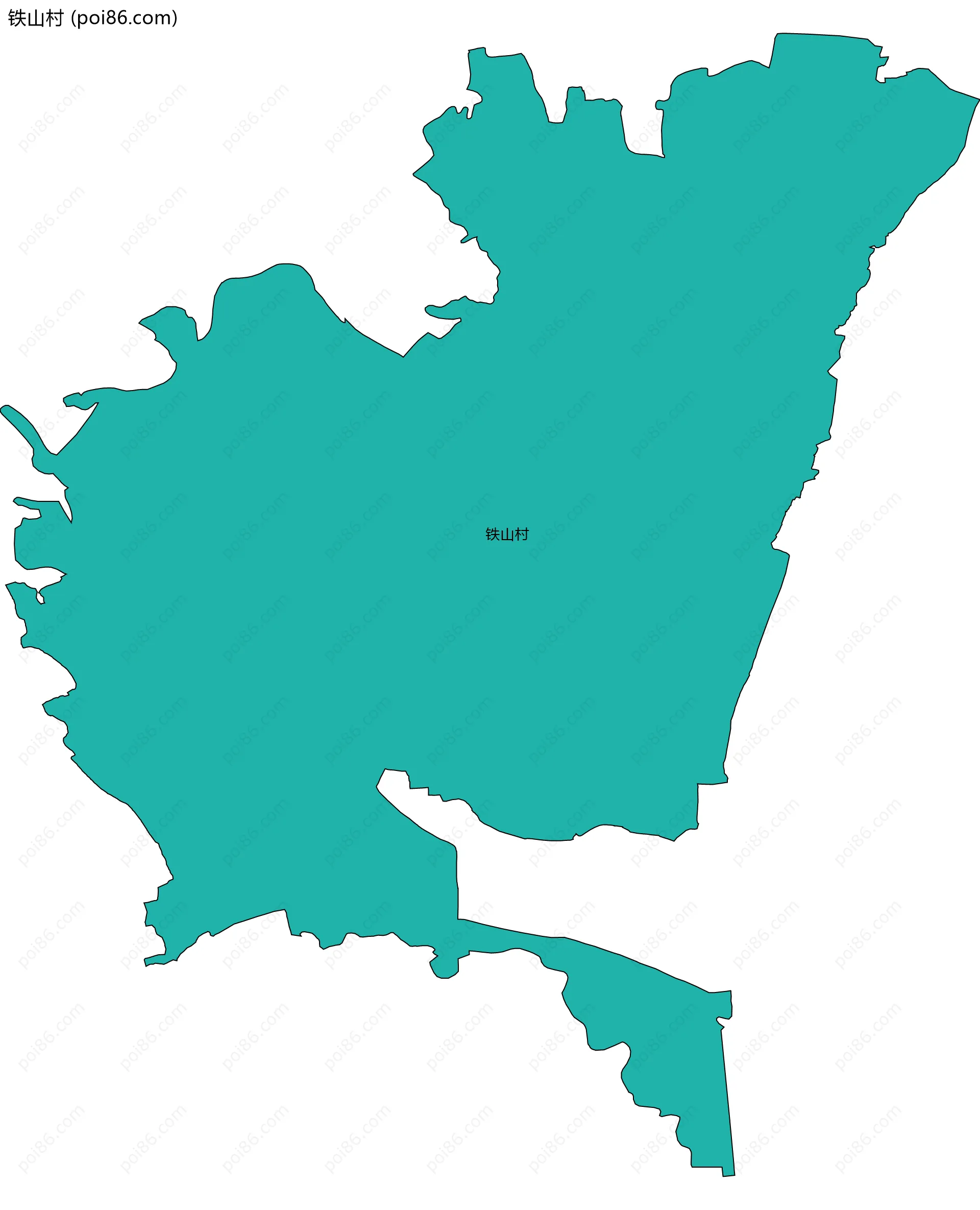铁山村边界地图