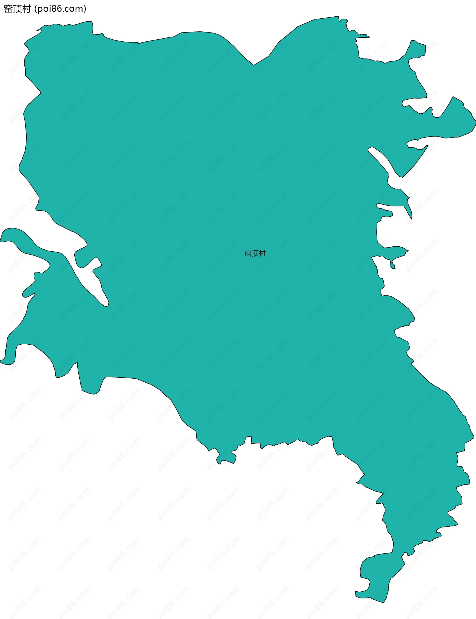 窑顶村边界地图