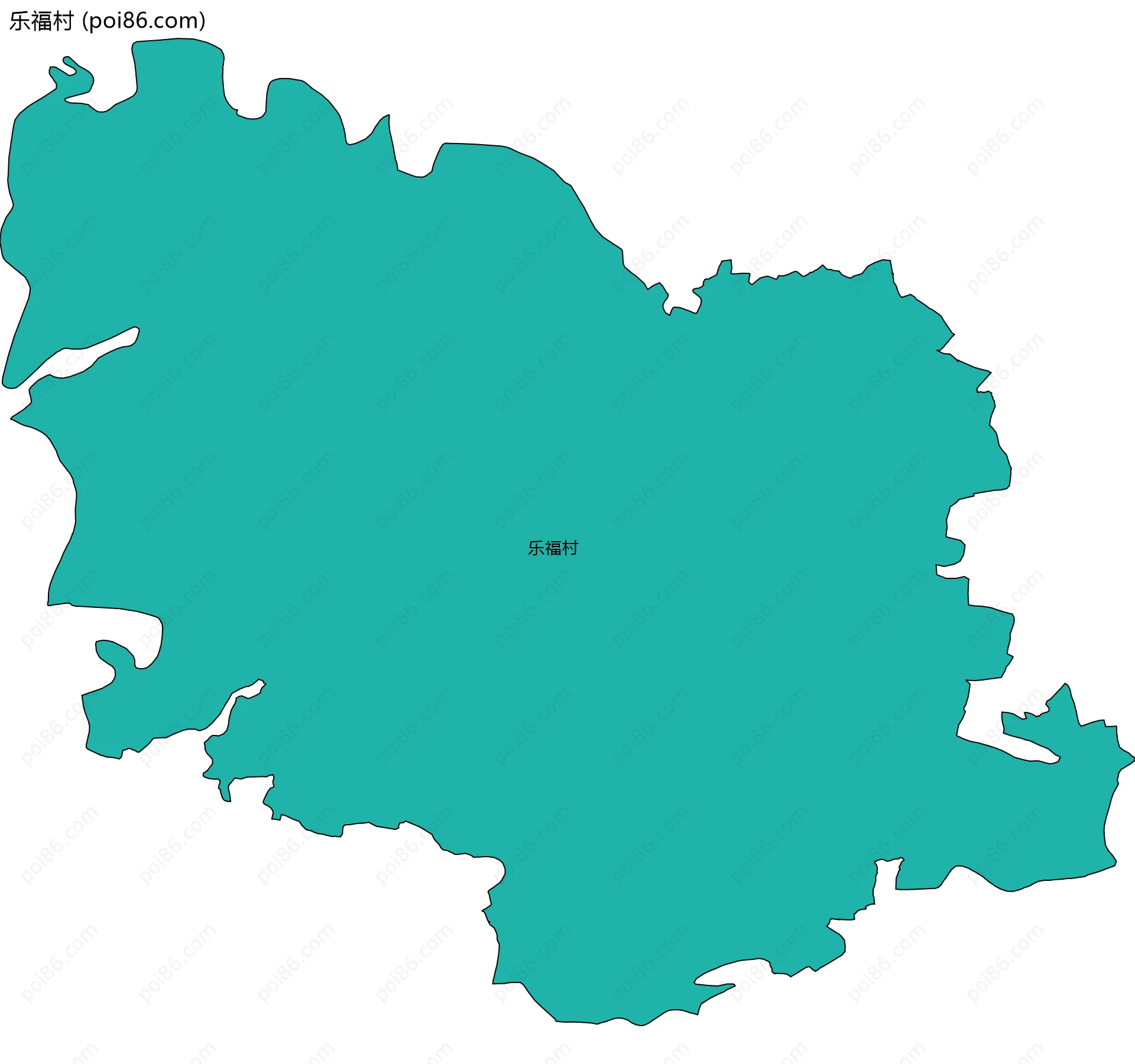 乐福村边界地图