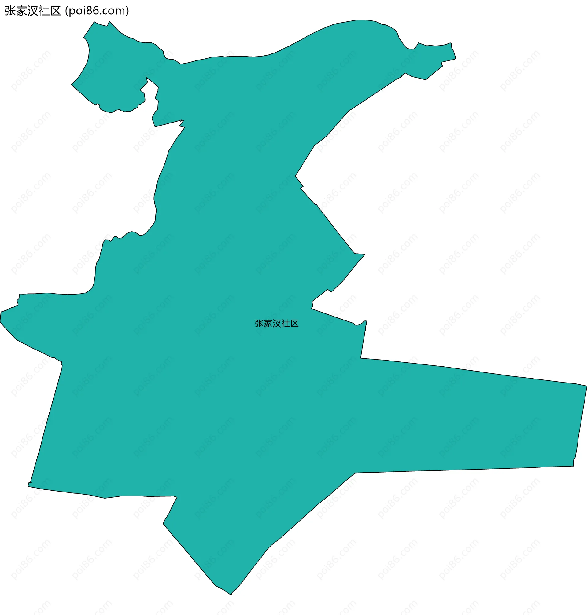 张家汊社区边界地图