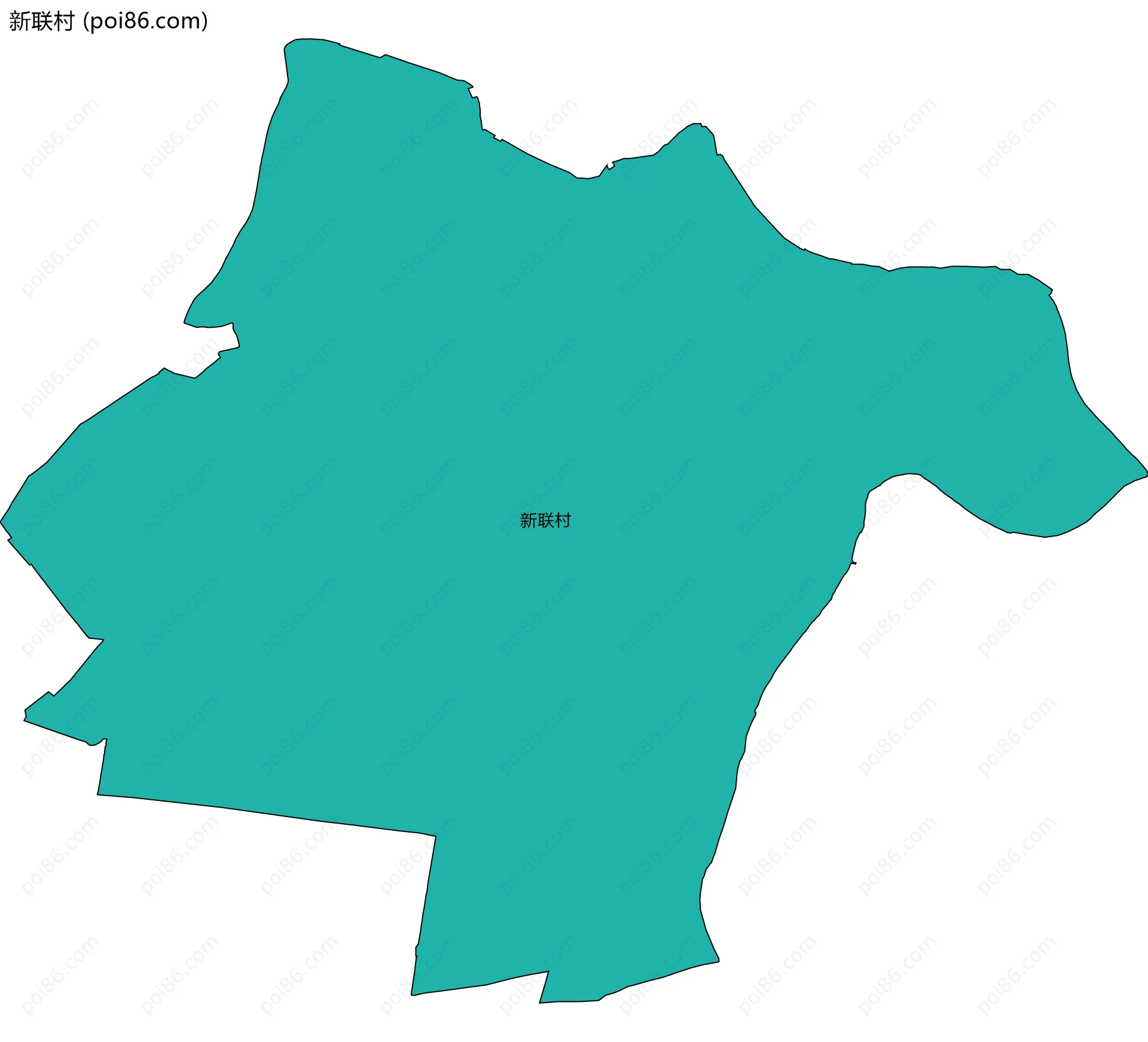 新联村边界地图