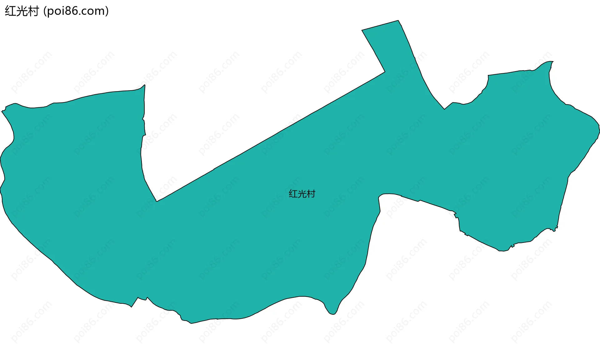 红光村边界地图