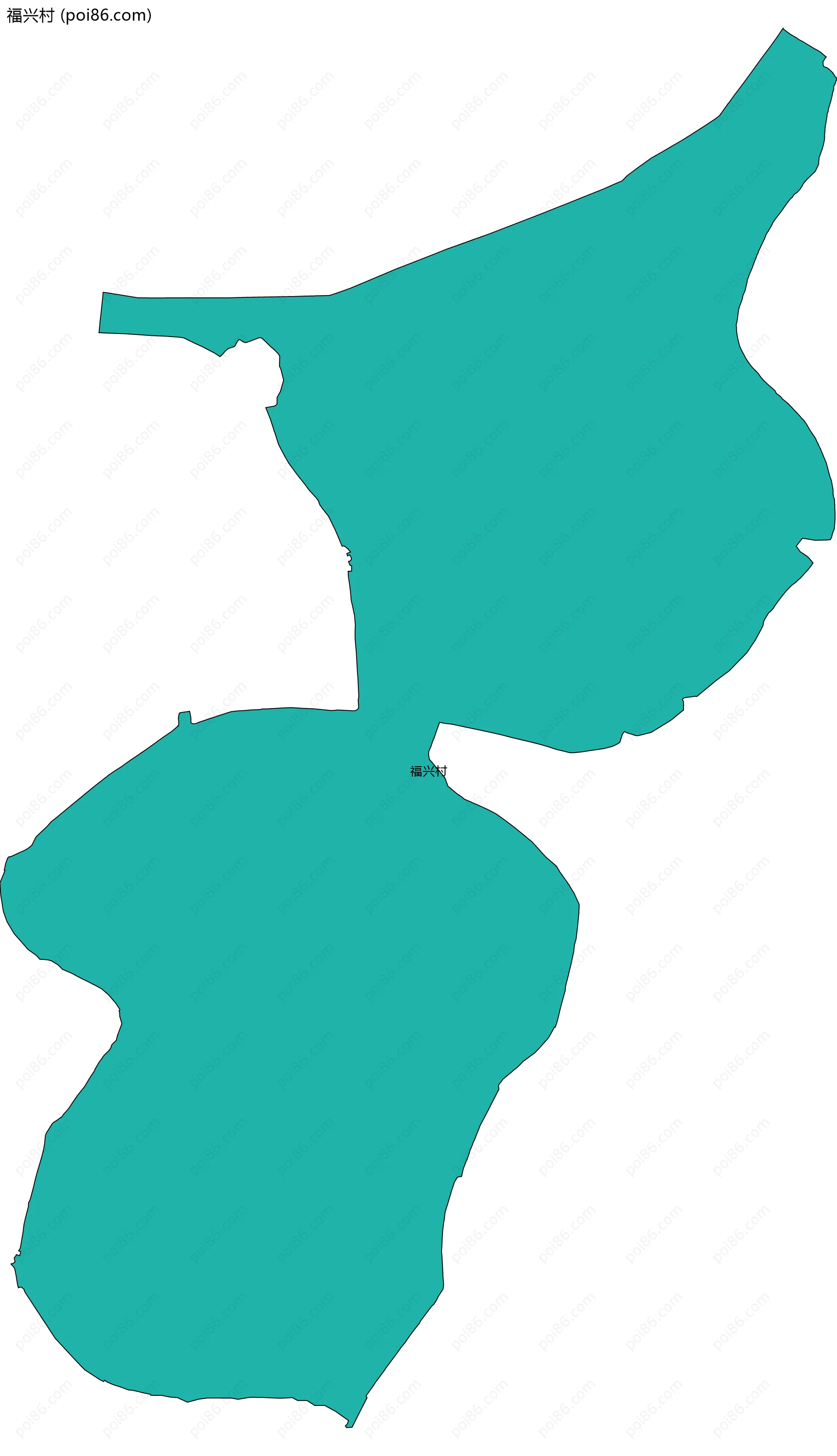福兴村边界地图