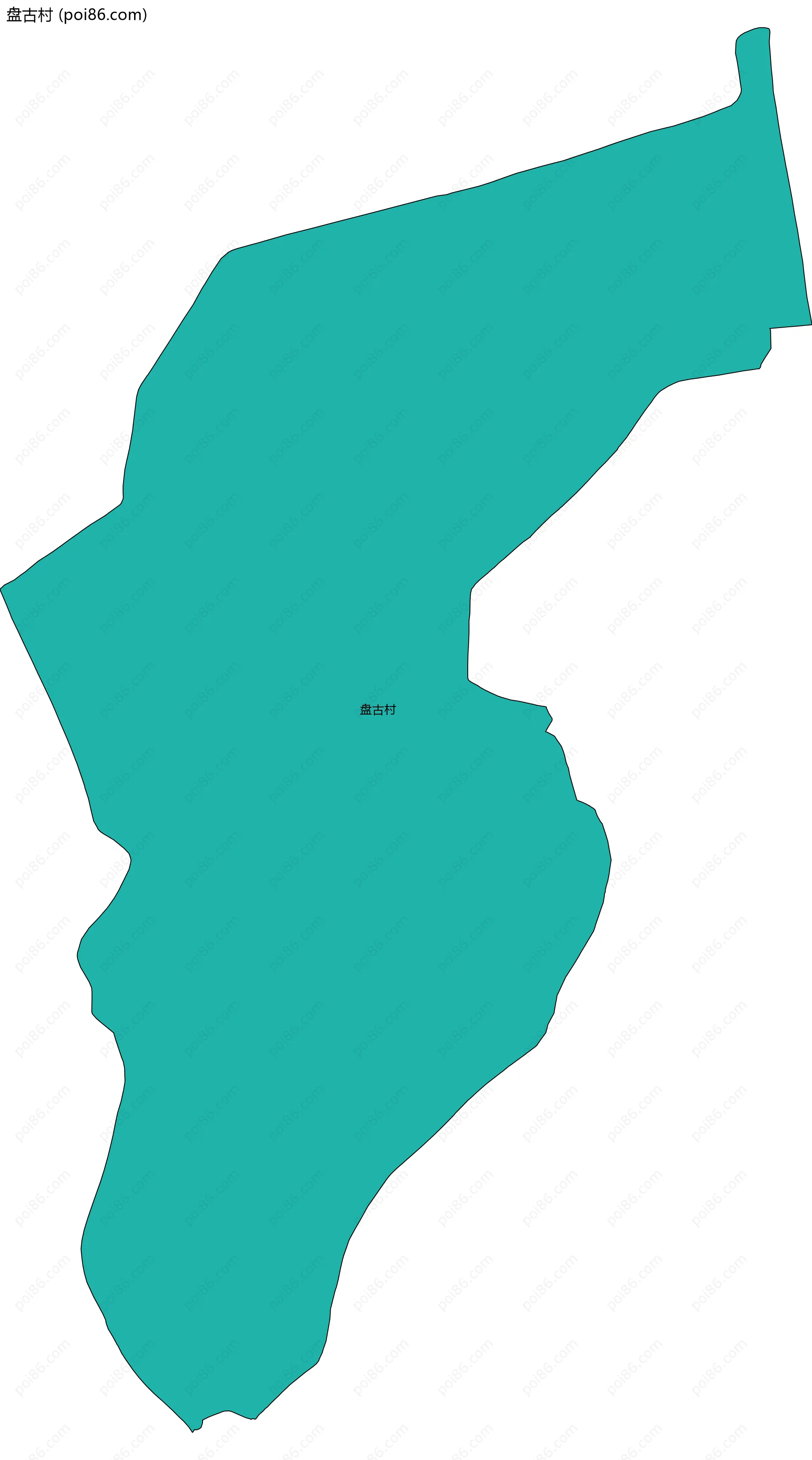 盘古村边界地图