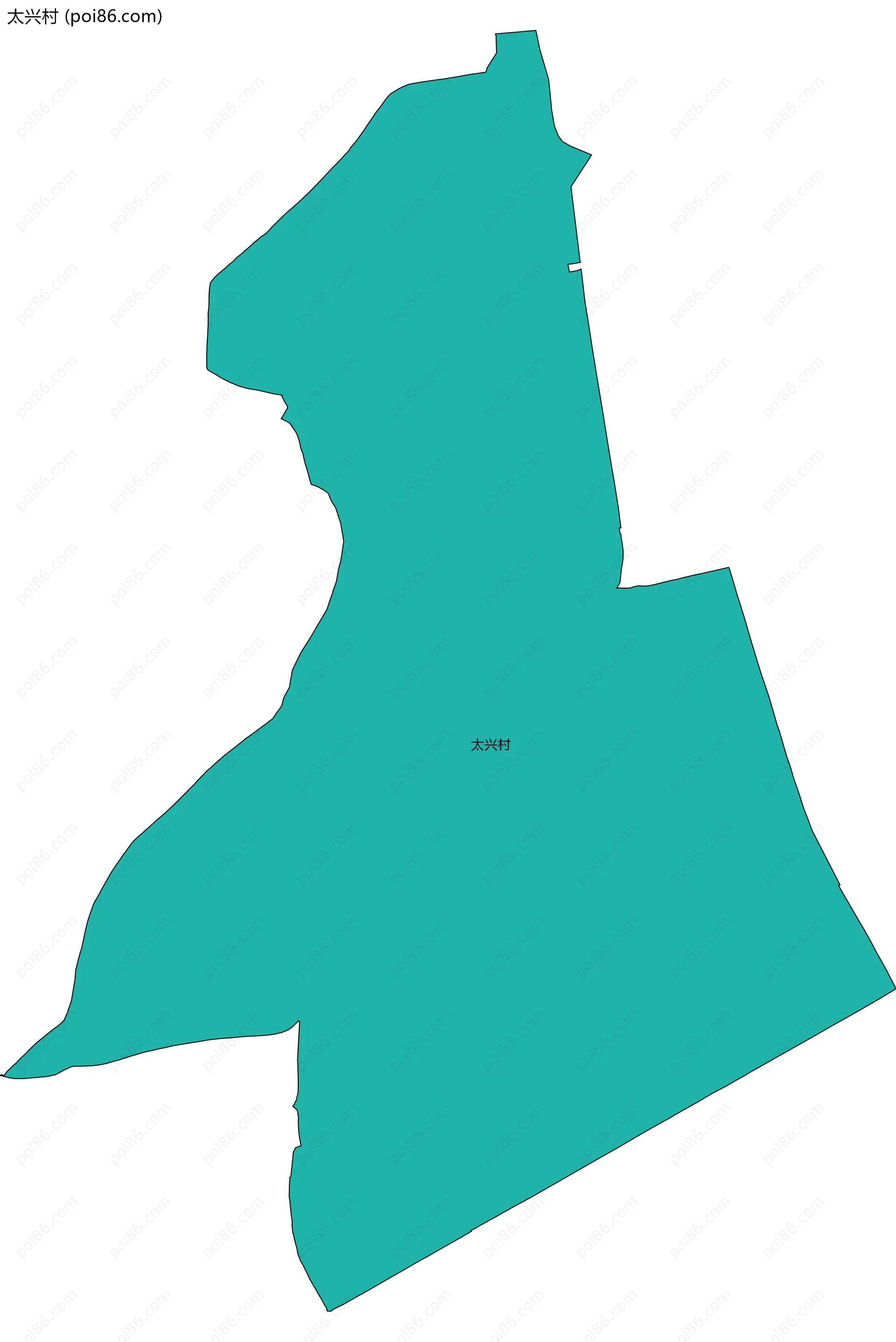 太兴村边界地图