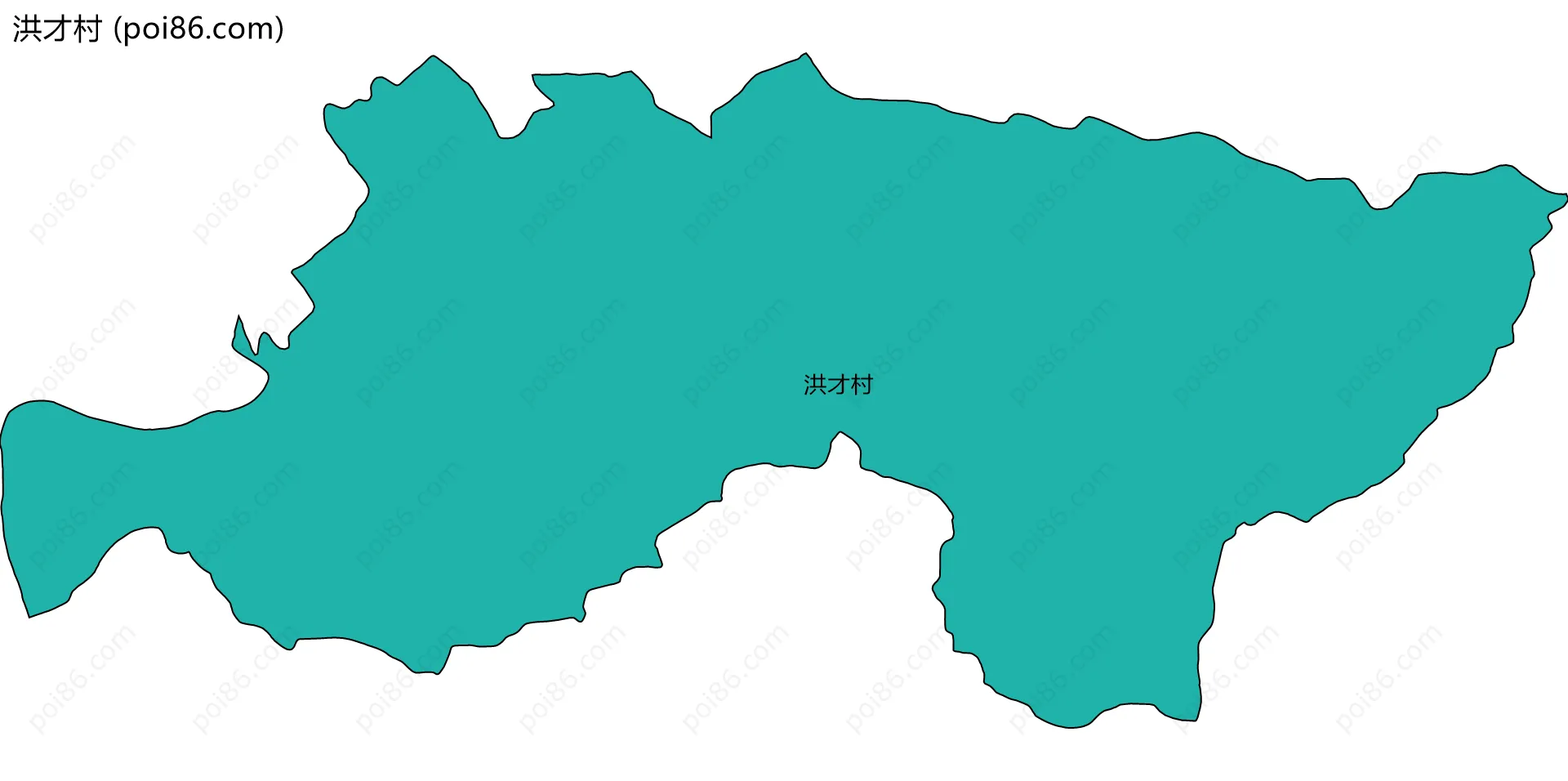 洪才村边界地图