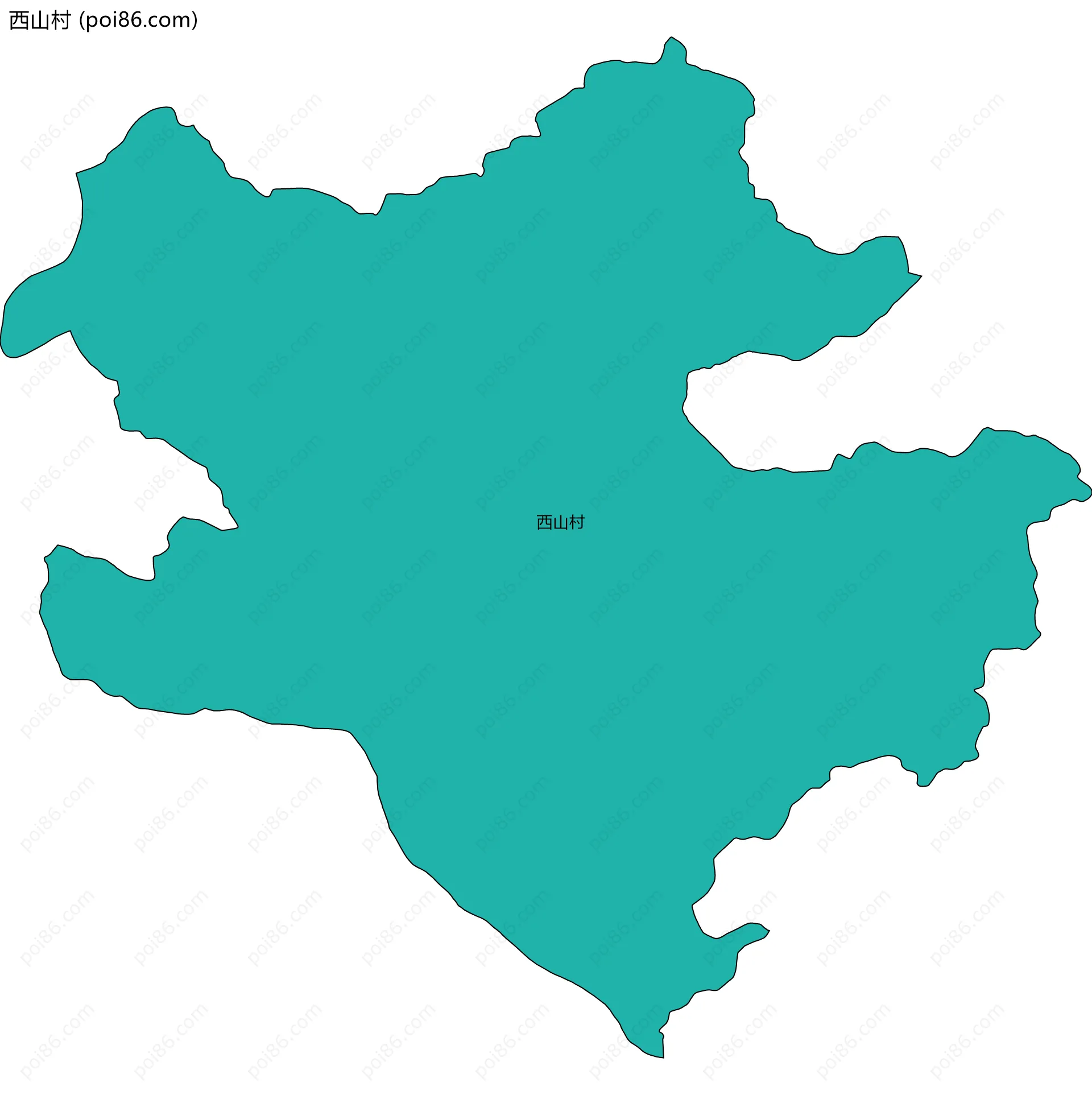 西山村边界地图