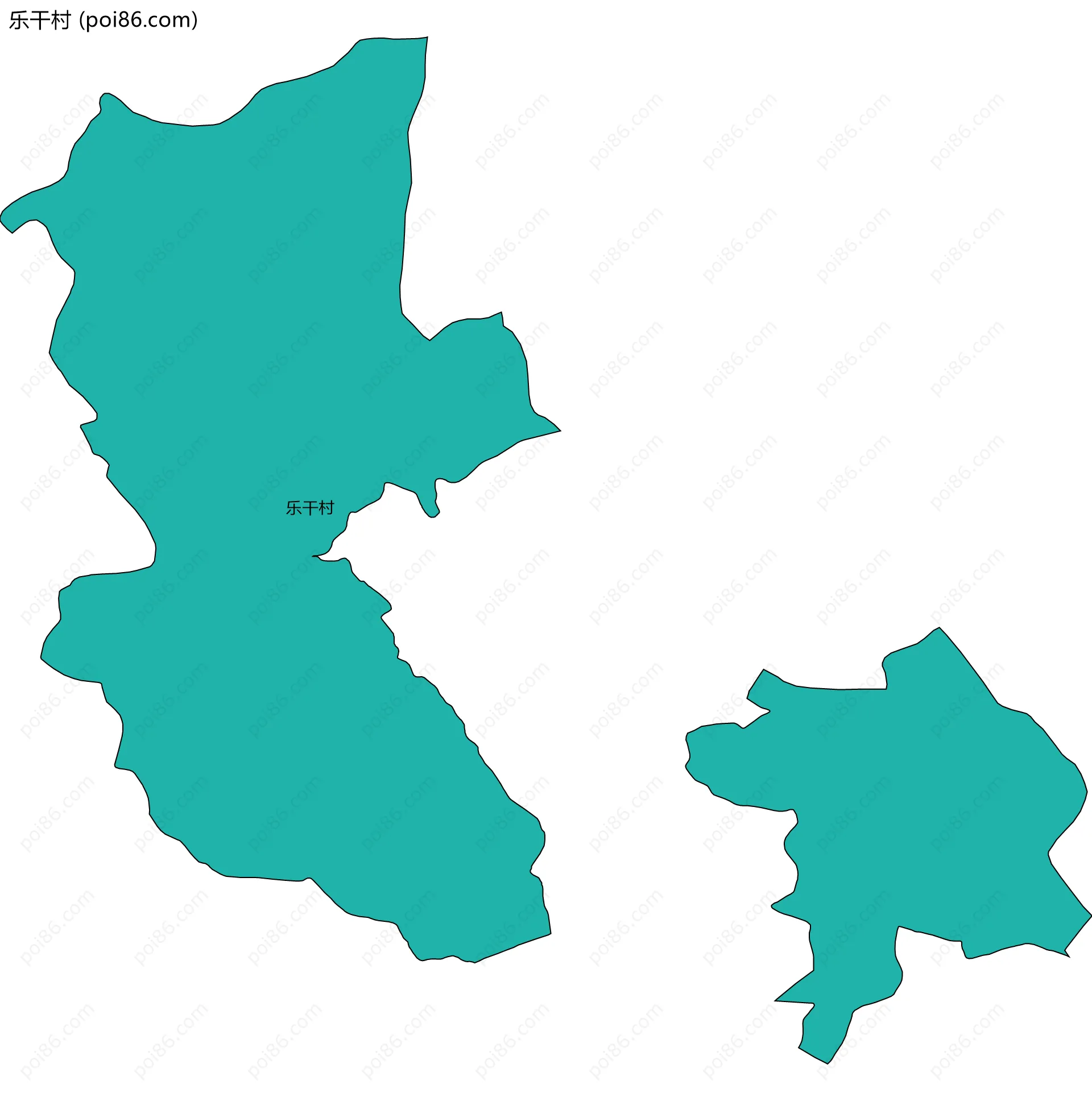 乐干村边界地图