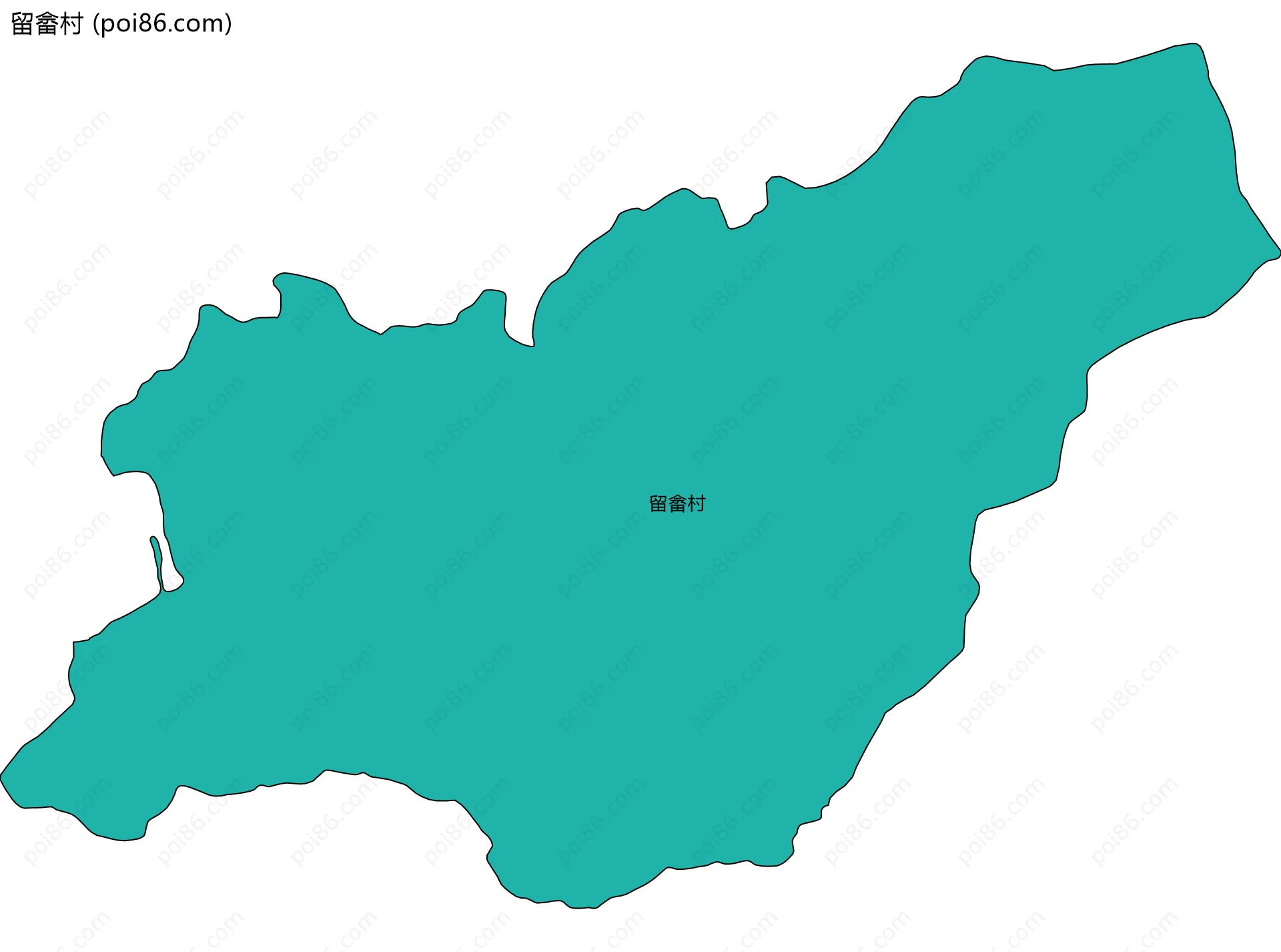 留畲村边界地图