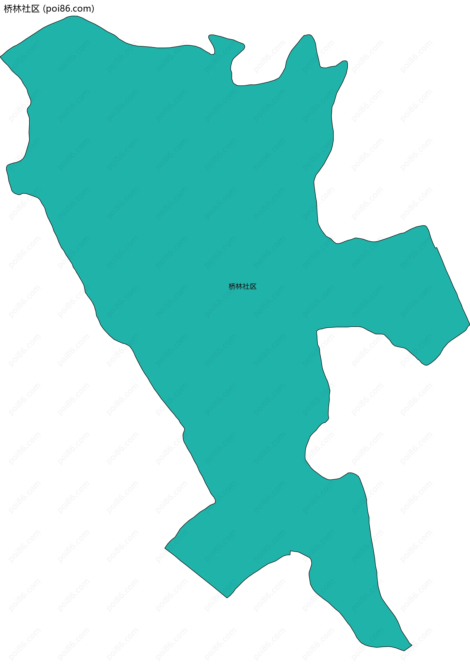 桥林社区边界地图