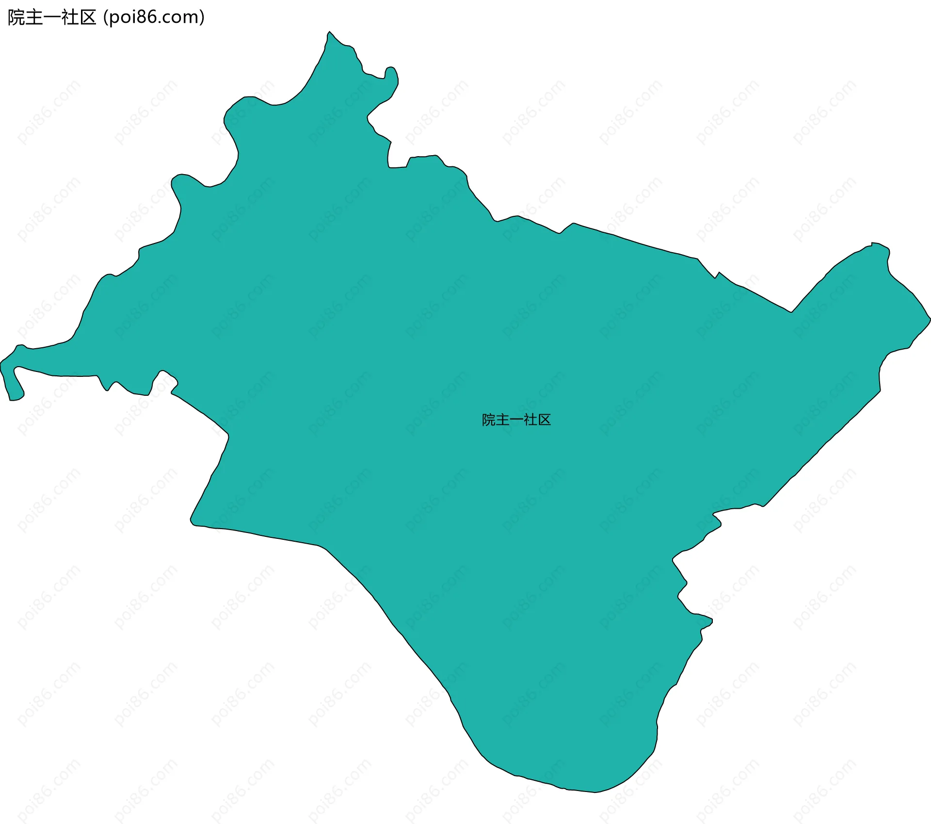 院主一社区边界地图