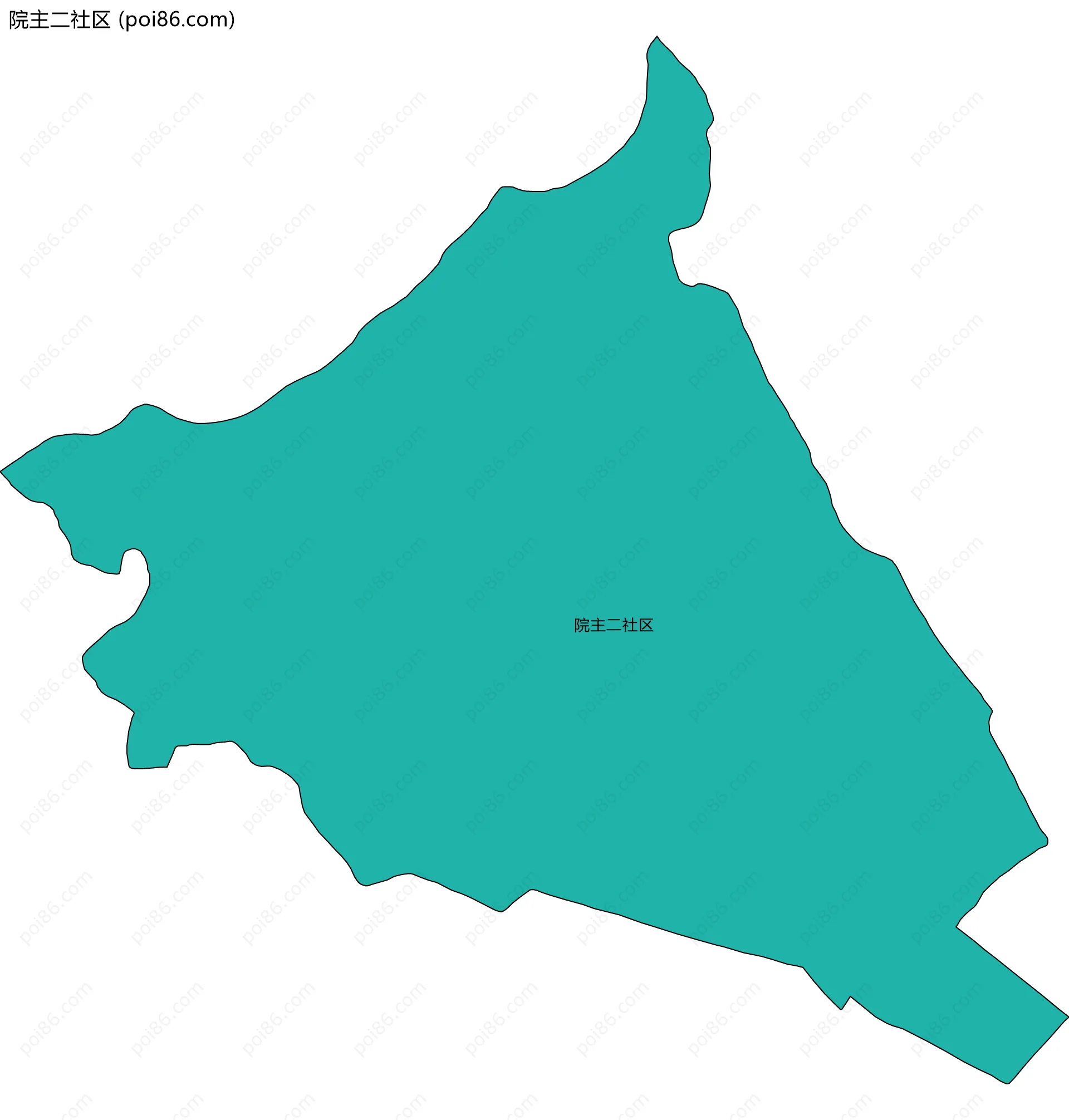院主二社区边界地图
