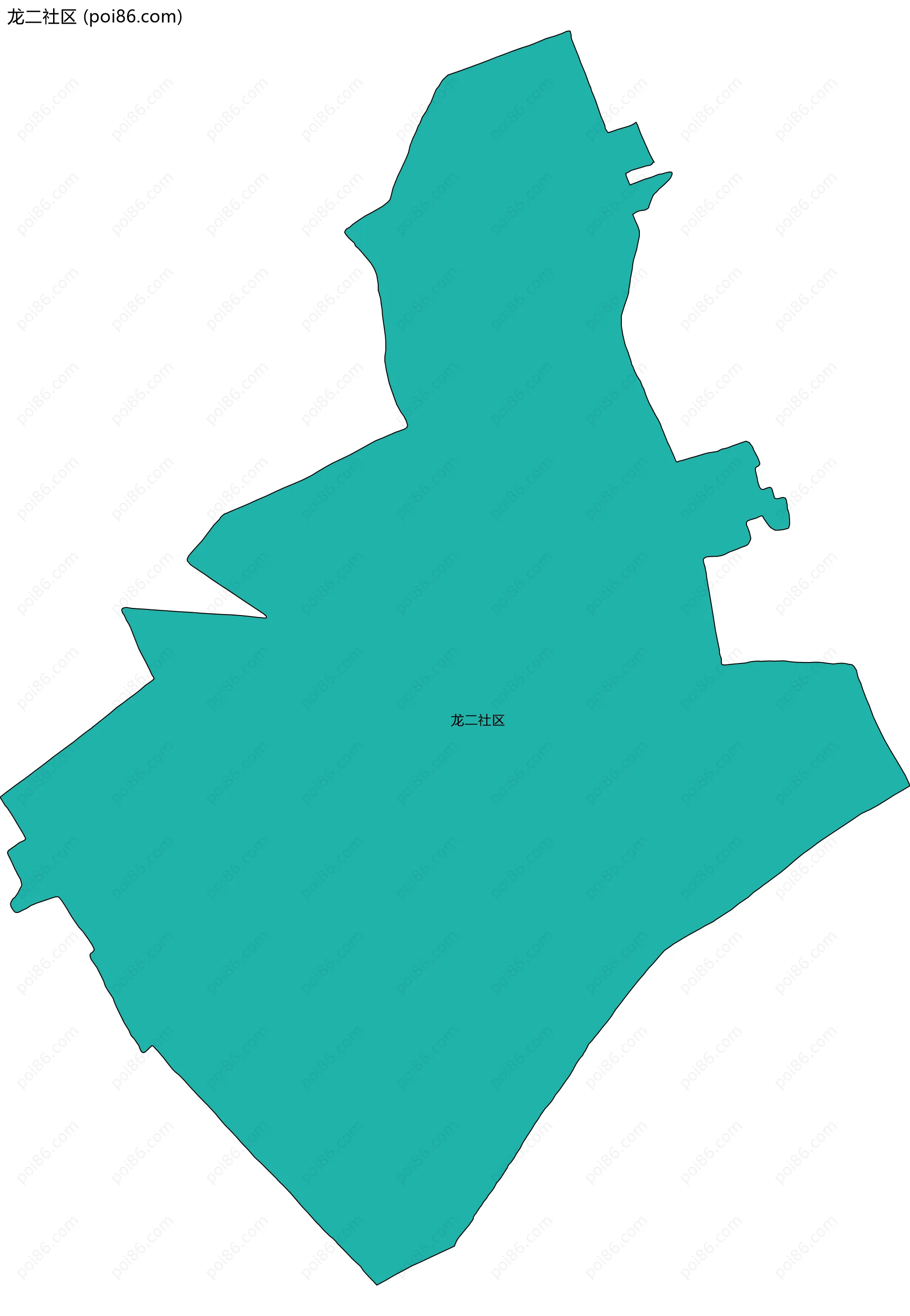 龙二社区边界地图