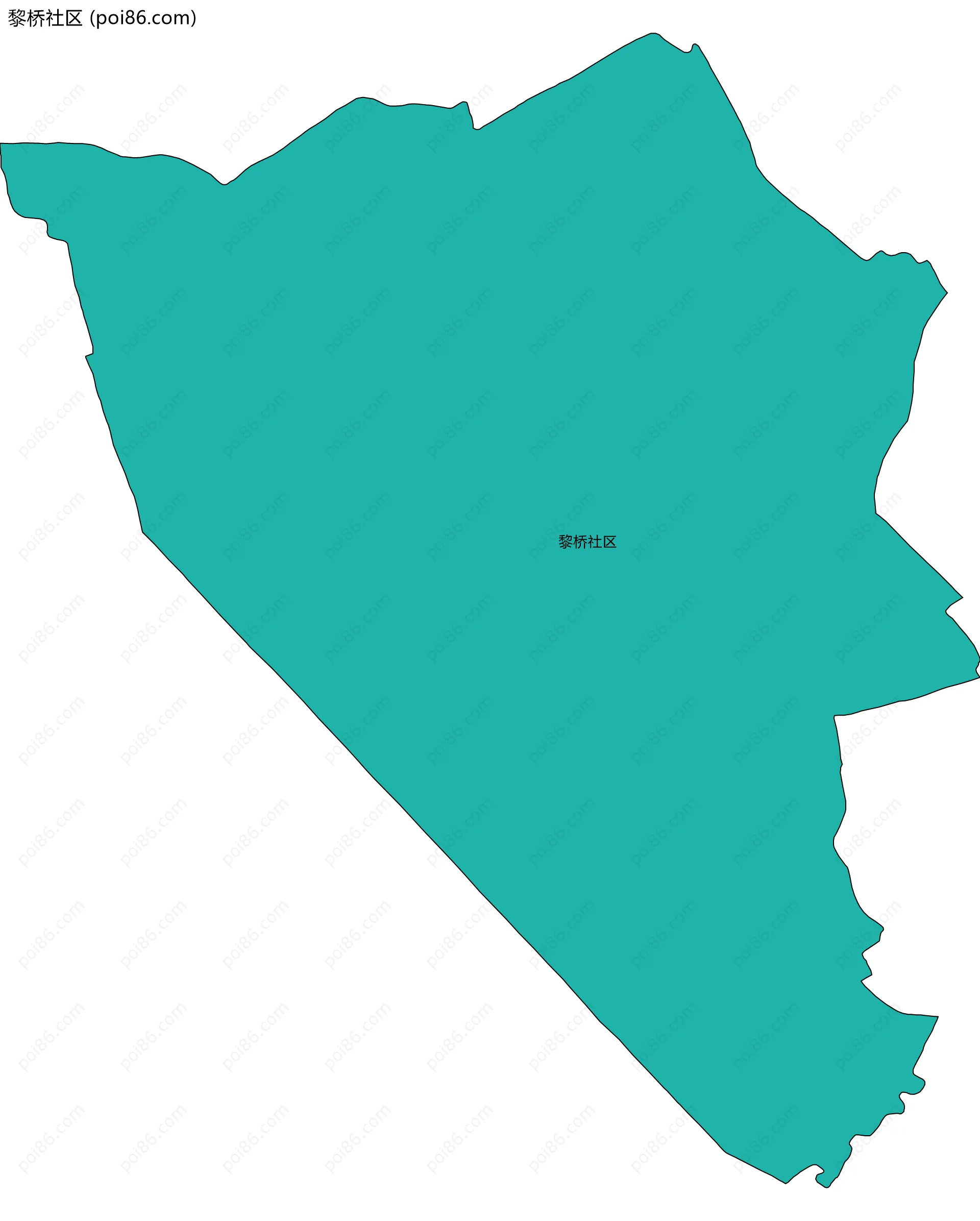 黎桥社区边界地图